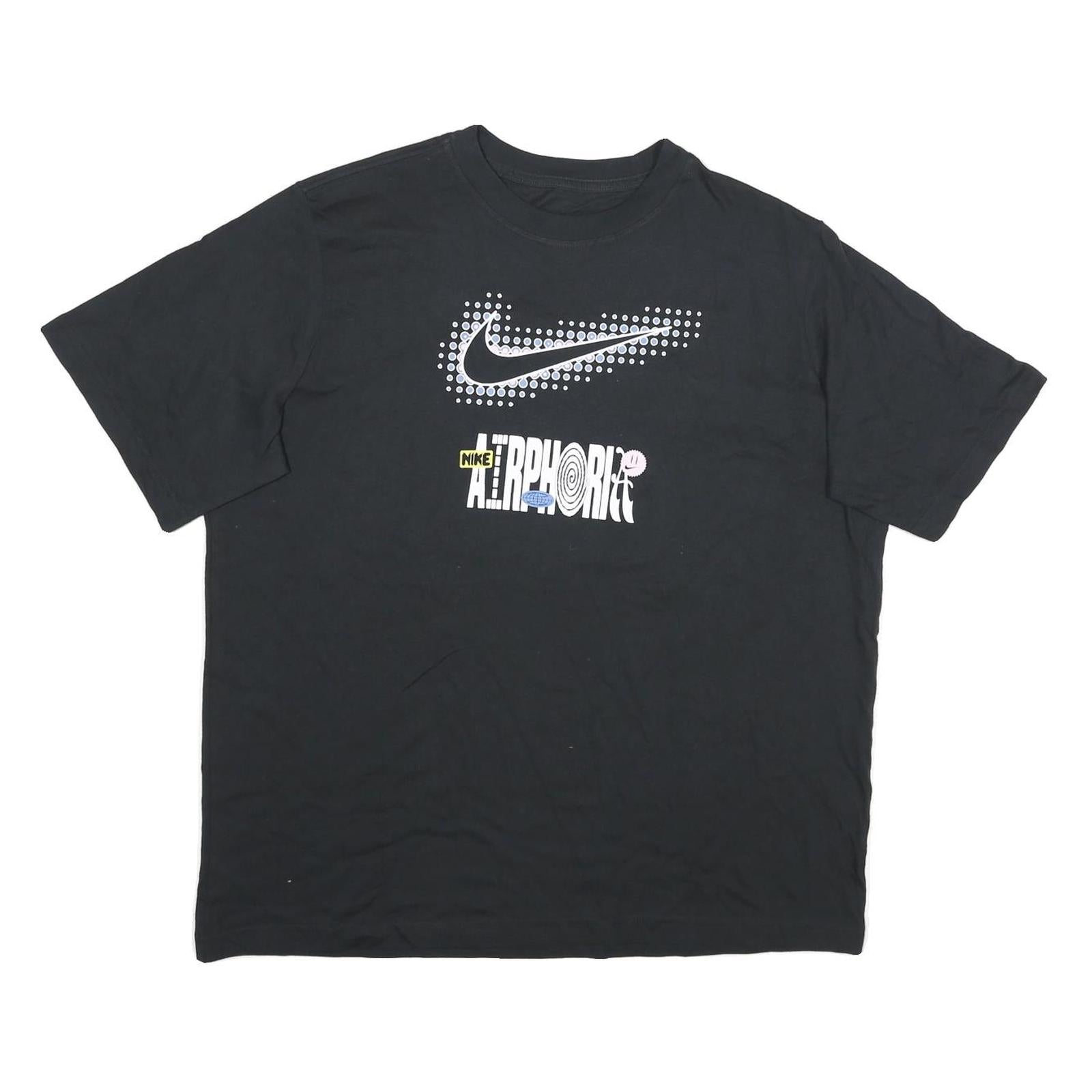 NIKE Mens Black & Yellow Graphic Modern T-Shirt M Short Sleeve Crew Neck Printed Refurbished - N/A refurbished available on Cerqular