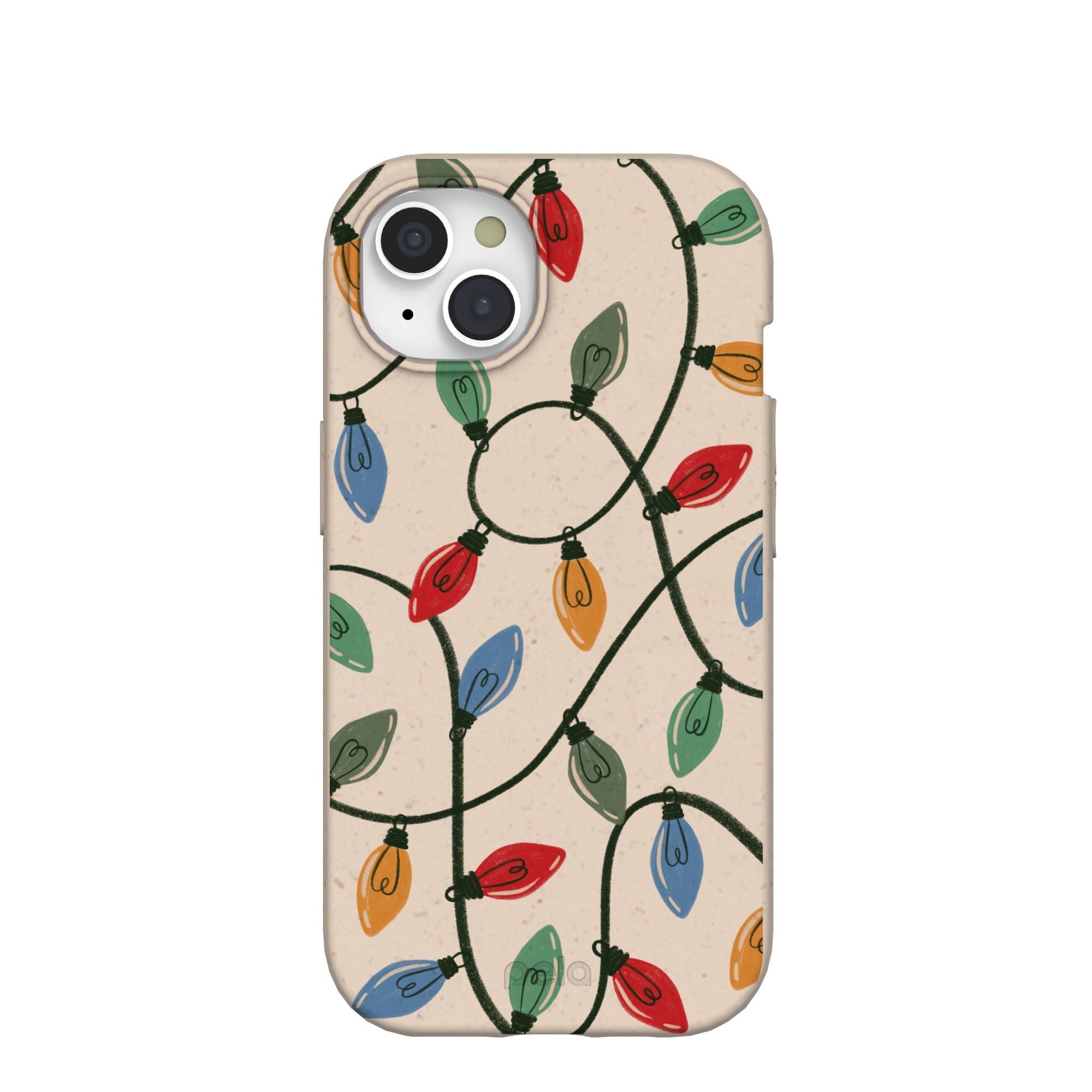 Seashell Holiday Lights iPhone 15 Case Refurbished - Pela Case refurbished available on Cerqular
