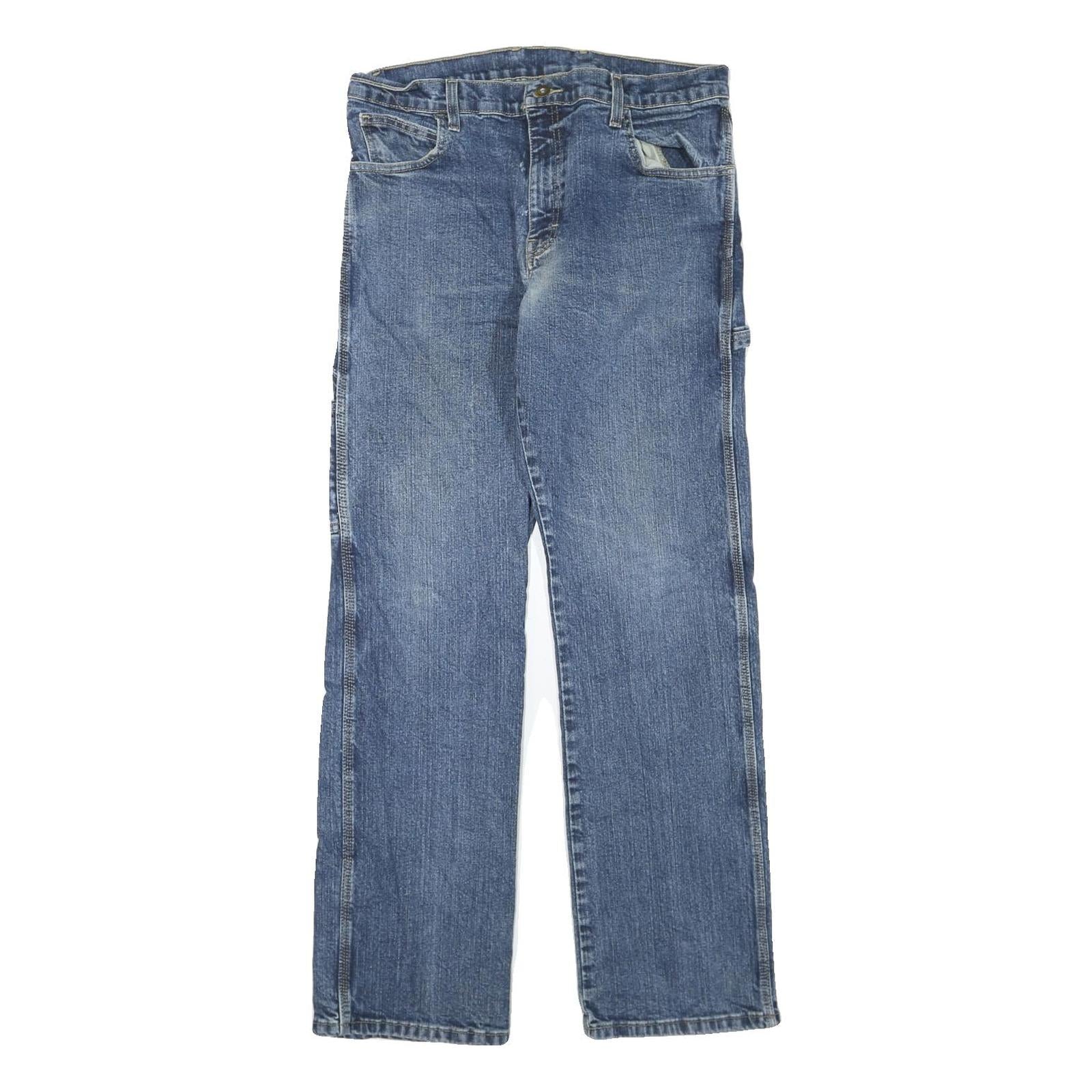 DICKIES Mens Blue Regular Fit Straight Denim Jeans W33 L32 Workwear Cotton Blend Refurbished - N/A refurbished available on Cerqular