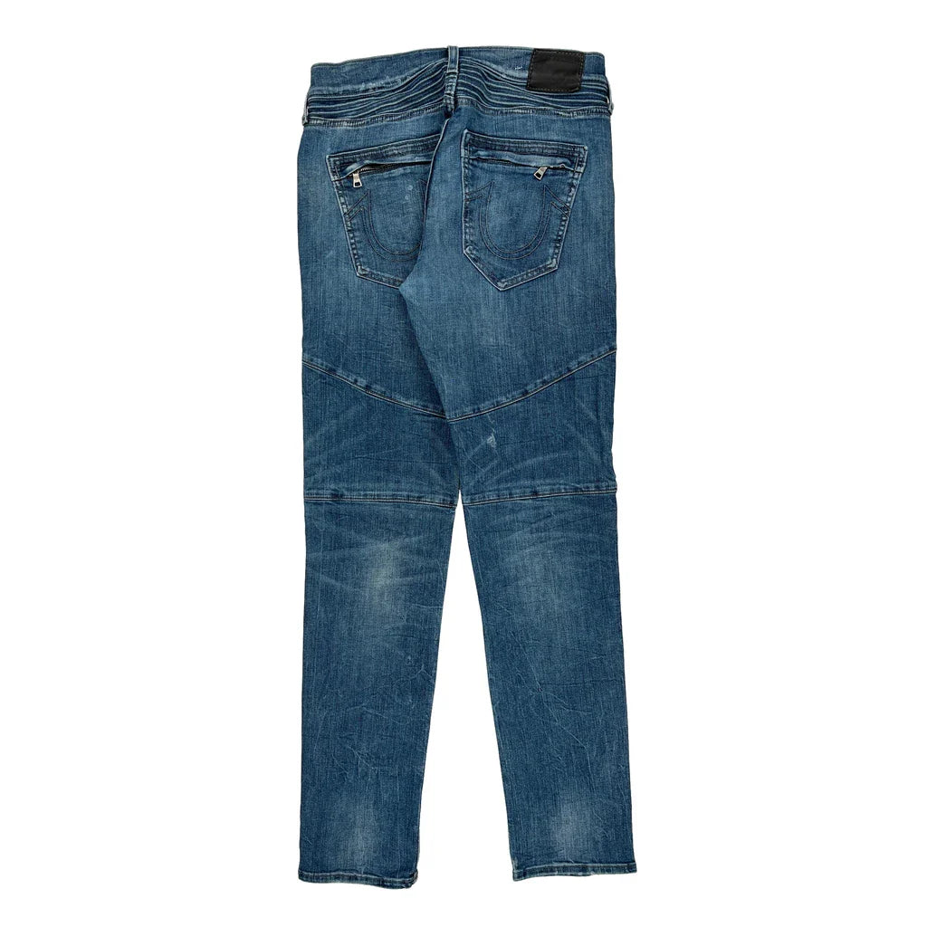True Religion Skinny Jeans - 32W 30L Blue Denim Refurbished - Thrifted (note: this is a term often used to describe second- refurbished available on Cerqular