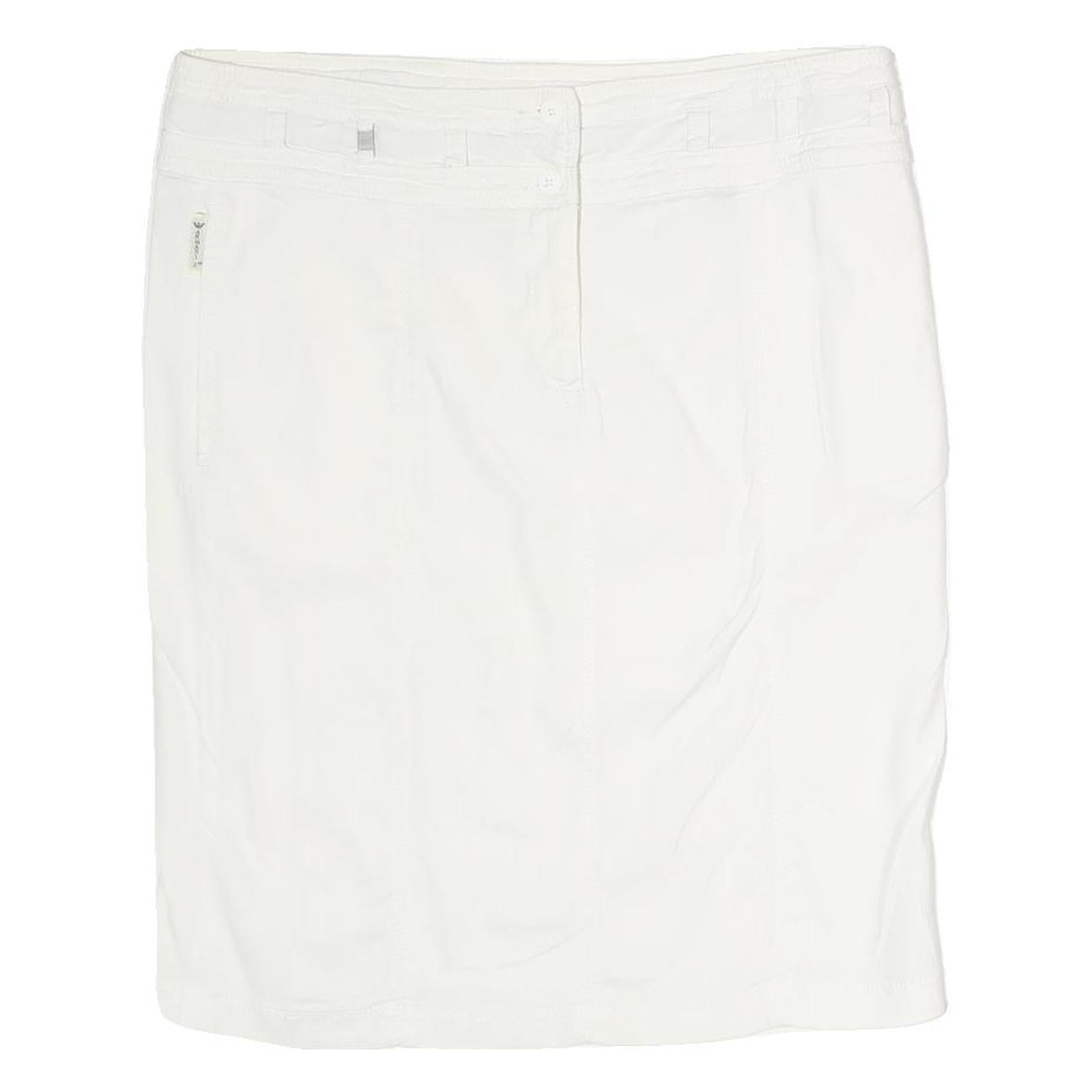 ARMANI JEANS Womens White Mini Cotton Plain Skirt M Classic Casual Summer Refurbished - N/A refurbished available on Cerqular