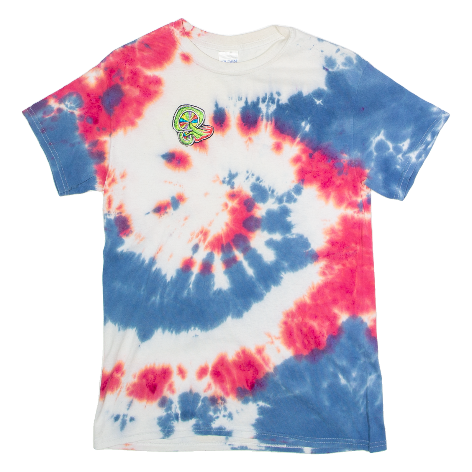 GILDAN Mens Tie Dye T-Shirt Blue Crew Neck S Refurbished - N/A refurbished available on Cerqular