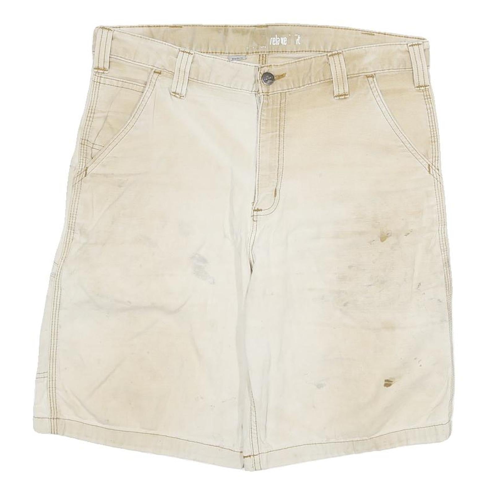 CARHARTT Mens Shorts Beige XL W34 Cotton Blend Casual Workwear Utility Refurbished - N/A refurbished available on Cerqular