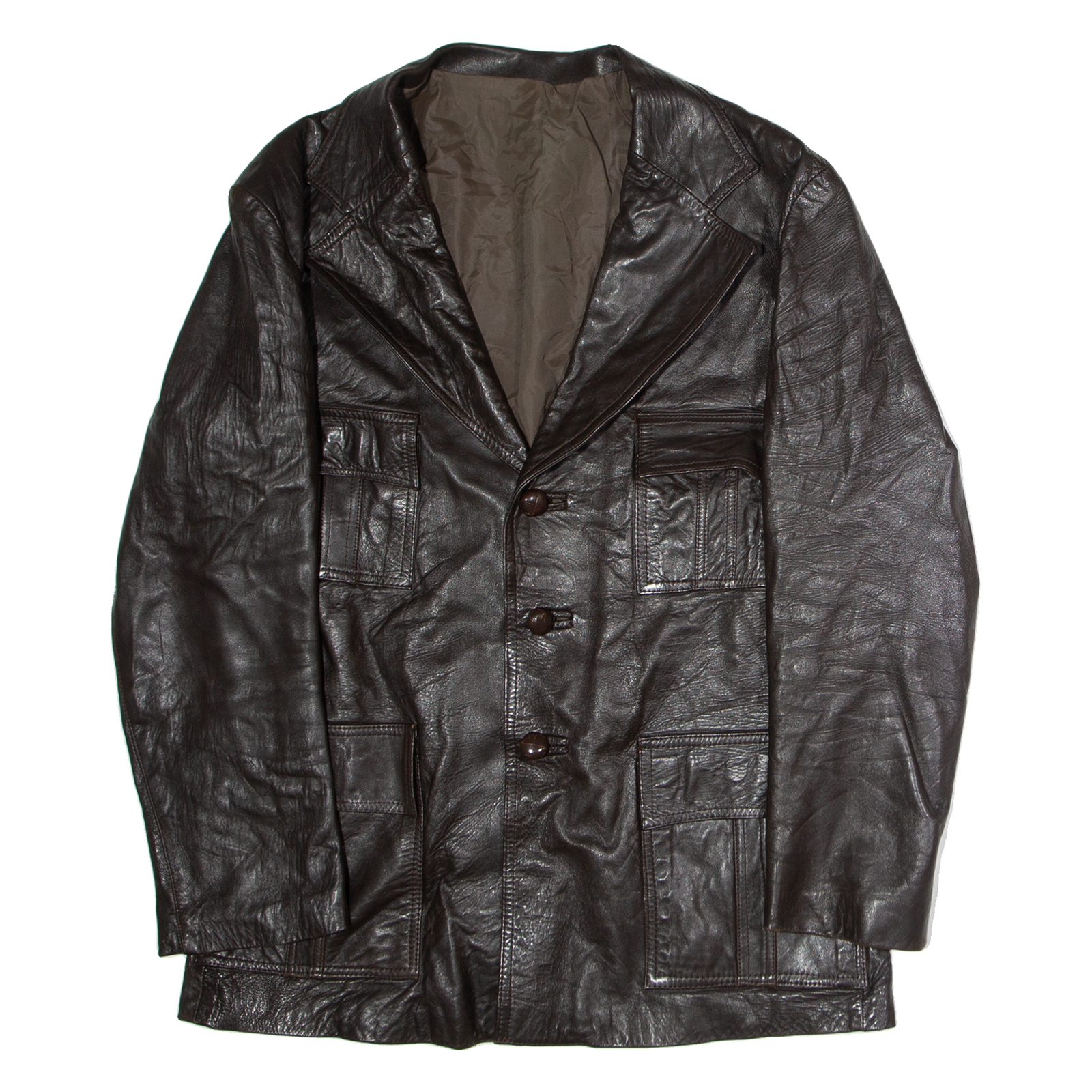 Buy Mens Trench Jacket Brown Leather 90s L Refurbished - $63.69 Mens Trench Jacket Brown Leather 90s L Refurbished - N/A refurbished available on Cerqular