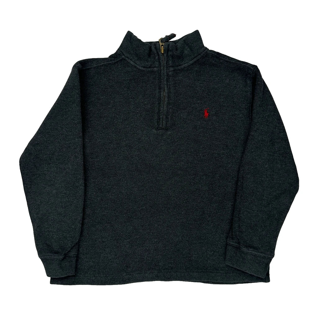 Buy Polo By Ralph Lauren 1/4 Zip - Small Grey Cotton Refurbished - $21.56 Polo By Ralph Lauren 1/4 Zip - Small Grey Cotton Refurbished - Thrifted (note: this is a term often used to describe second- refurbished available on Cerqular