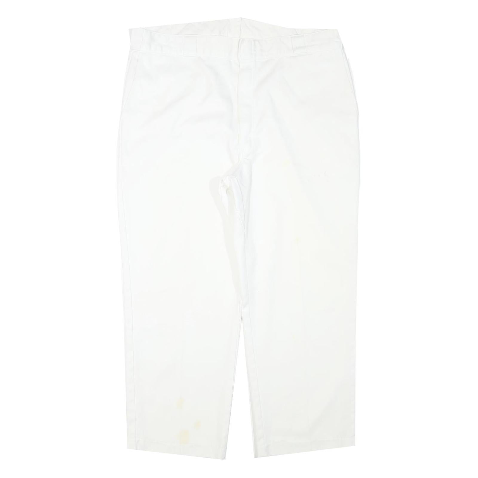 DICKIES Mens Cotton Blend White Regular Fit Straight Leg Trousers W38 L26 Refurbished - N/A refurbished available on Cerqular