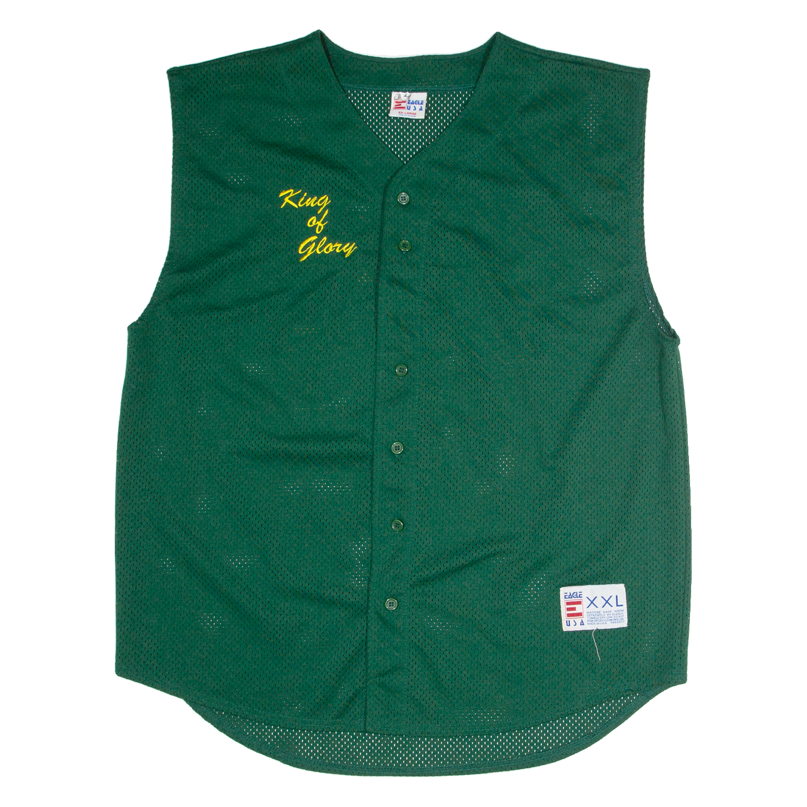 EAGLE King Of Glory Mens Jersey Green Sleeveless Button Neck 2XL Refurbished - N/A refurbished available on Cerqular