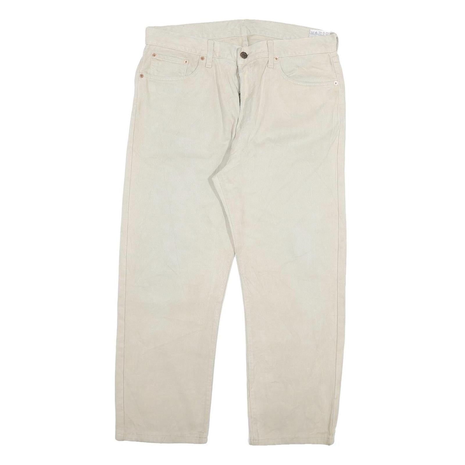 LEVI'S 551 Mens Jeans Beige Regular Straight Denim W34 L25 Casual Button Fly Refurbished - N/A refurbished available on Cerqular
