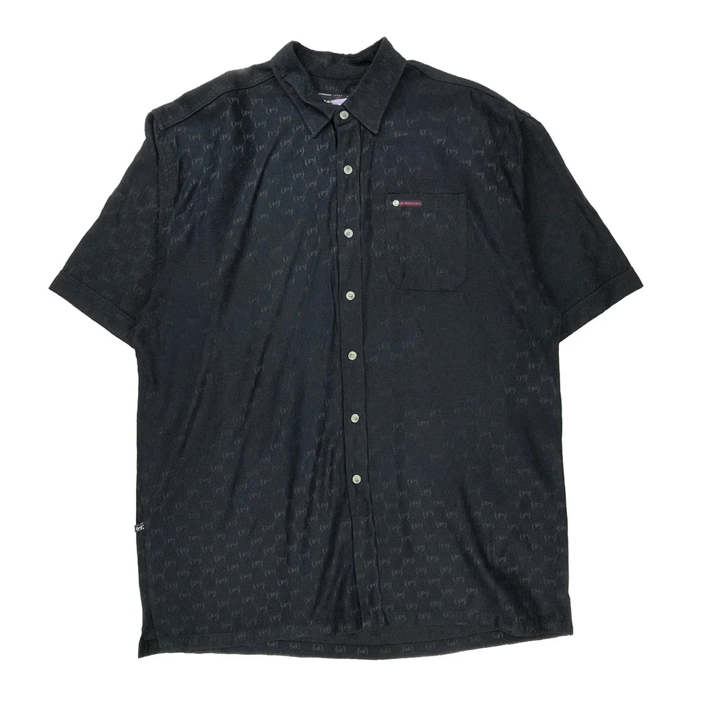 Phat Farm Hip Hop Short Sleeve Shirt - 2XL Black Cotton Refurbished - Thrifted (note: this is a term often used to describe second- refurbished available on Cerqular