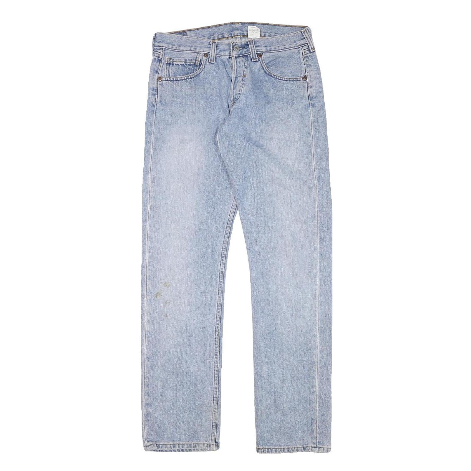LEVI'S 502 Mens Jeans Blue Regular Straight Denim Light W28 L31 Classic Fit Zip Refurbished - N/A refurbished available on Cerqular
