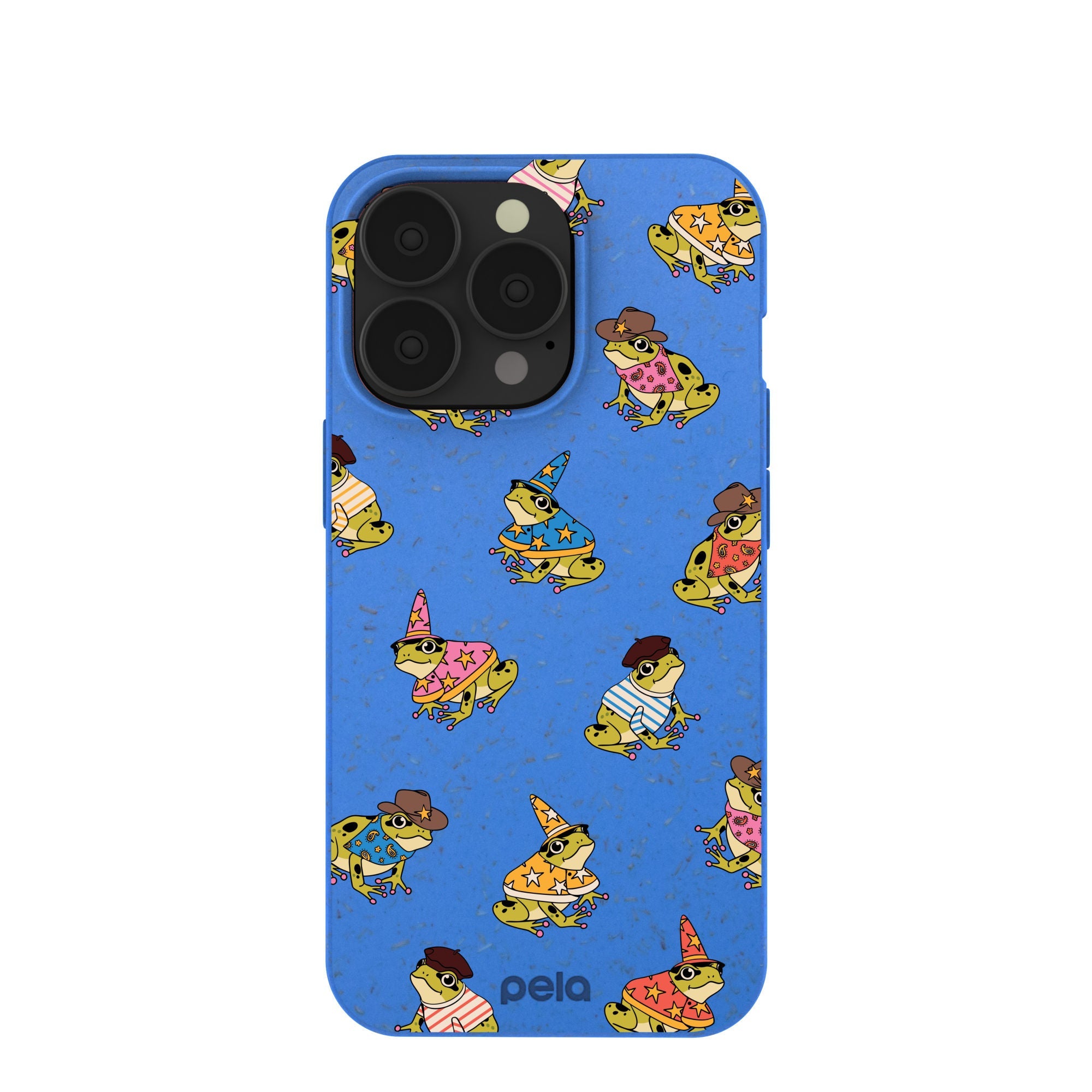 Buy Electric Blue Fancy Frogs iPhone 13 Pro Case Refurbished - $65.00 Electric Blue Fancy Frogs iPhone 13 Pro Case Refurbished - Pela Case refurbished available on Cerqular