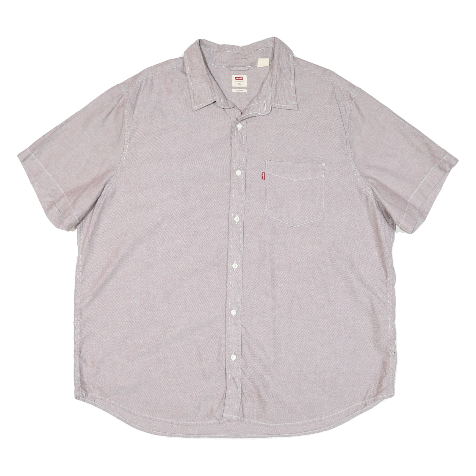 LEVI'S Mens Beige Cotton Blend Shirt 2XL Short Sleeve Casual Summer Shirt Refurbished - N/A refurbished available on Cerqular