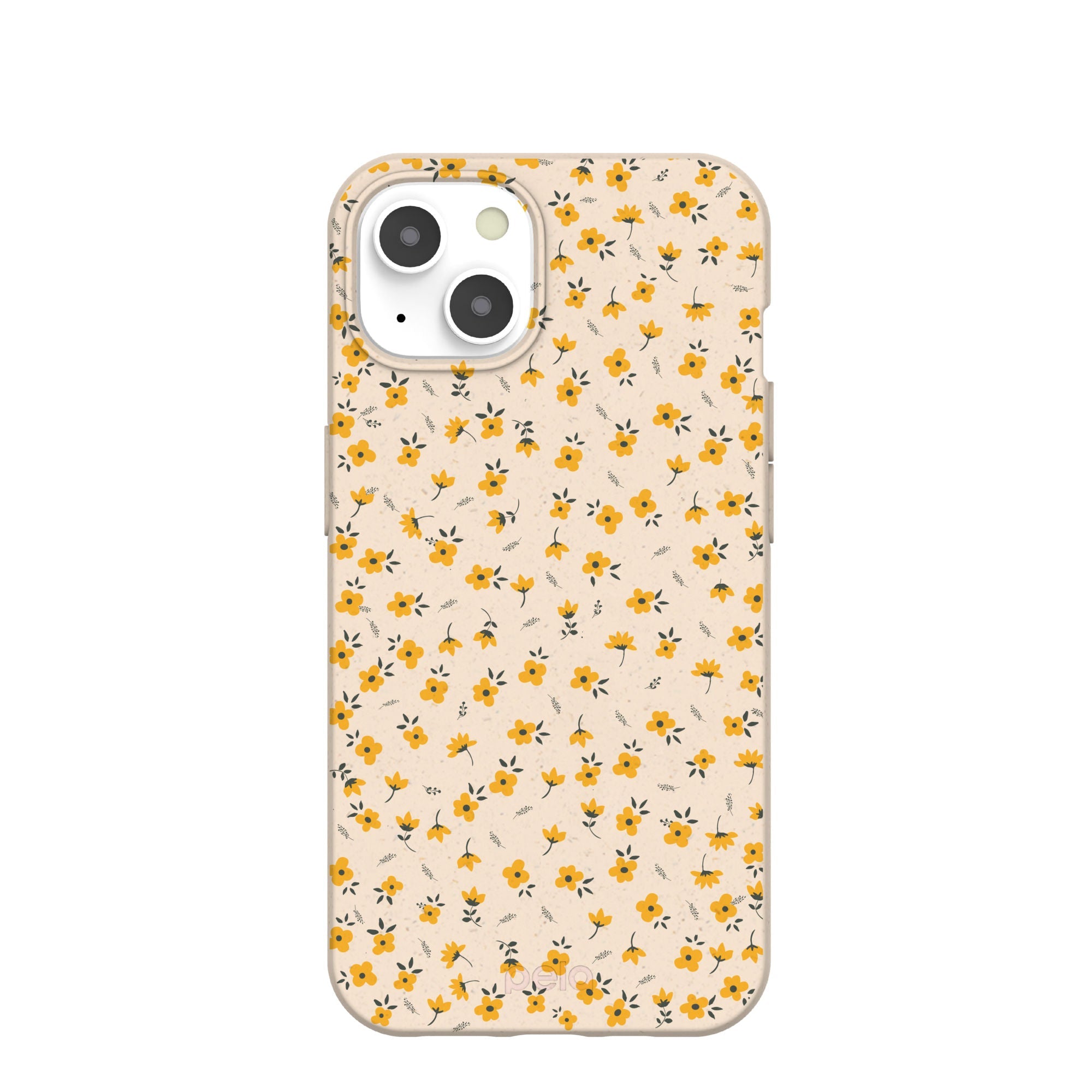 Seashell Little Yellow Flowers iPhone 13 Case Refurbished - Pela Case refurbished available on Cerqular