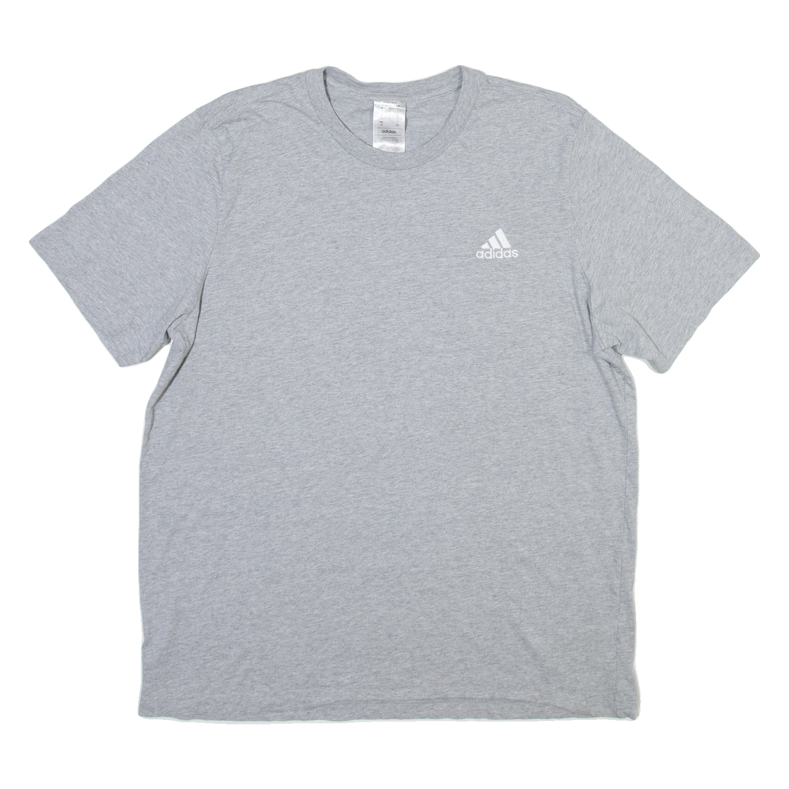 ADIDAS Mens T-Shirt Grey Crew Neck L Refurbished - N/A refurbished available on Cerqular