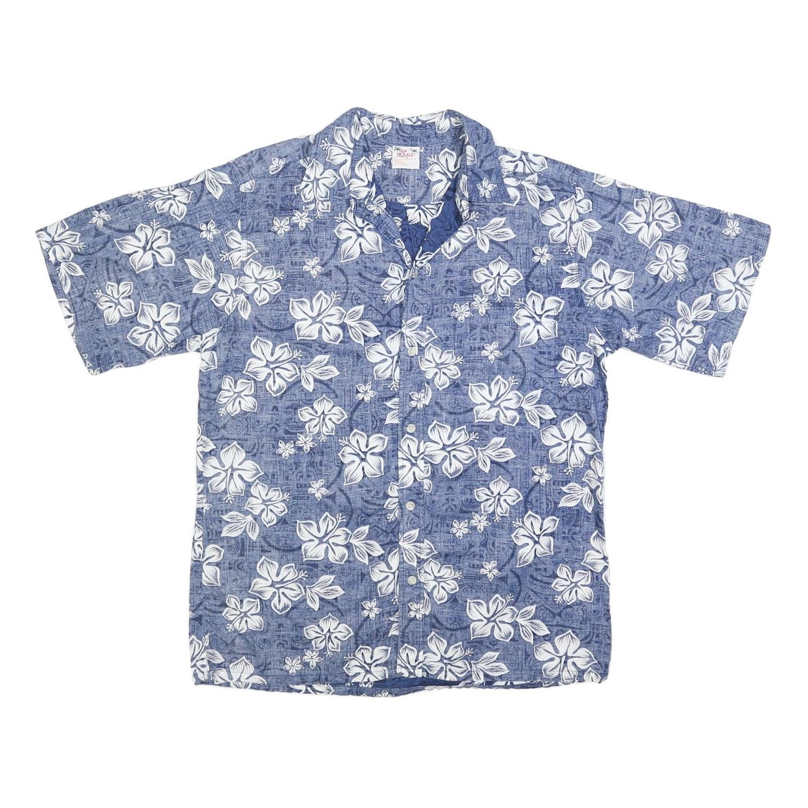 Buy GO BAREFOOT Mens Blue & White Hawaiian Shirt L Cotton Short Sleeve Casual Refurbished - $19.49 GO BAREFOOT Mens Blue & White Hawaiian Shirt L Cotton Short Sleeve Casual Refurbished - N/A refurbished available on Cerqular