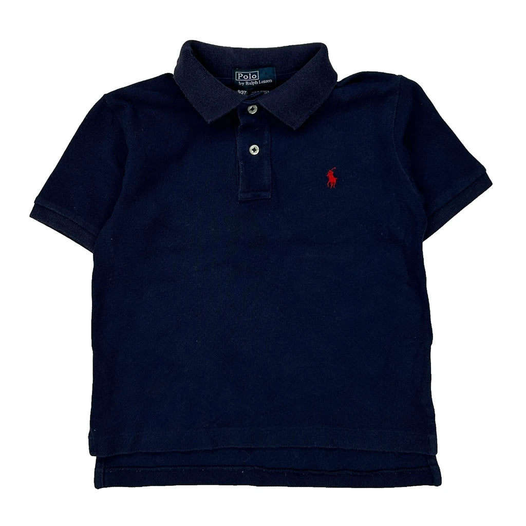 Age 3 Polo By Ralph Lauren Polo Shirt - 3XS Navy Cotton Refurbished - Thrifted (note: this is a term often used to describe second- refurbished available on Cerqular