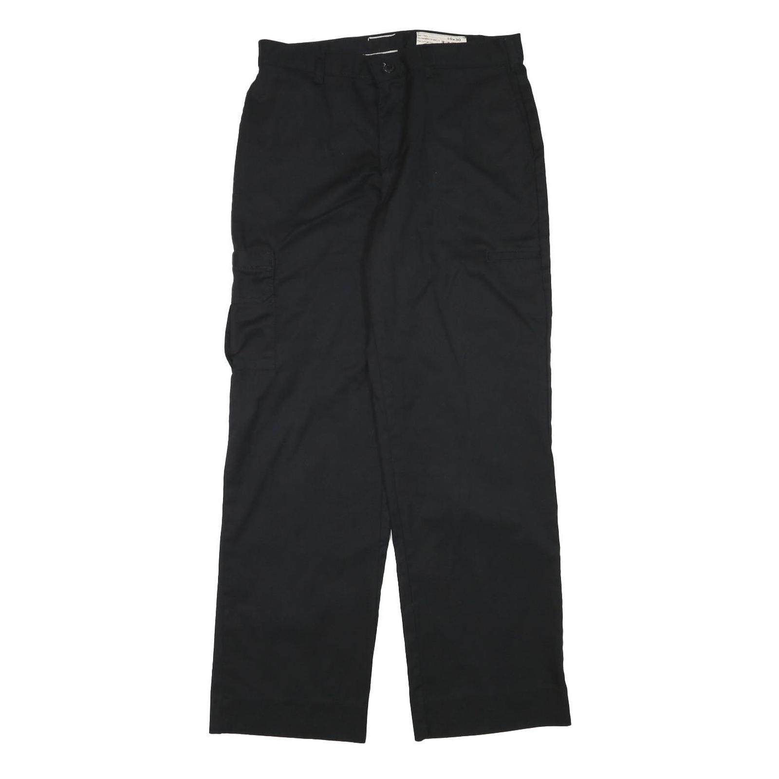 DICKIES Mens Black Cotton Blend Regular Straight Trousers W30 L30 Workwear Zip Refurbished - N/A refurbished available on Cerqular