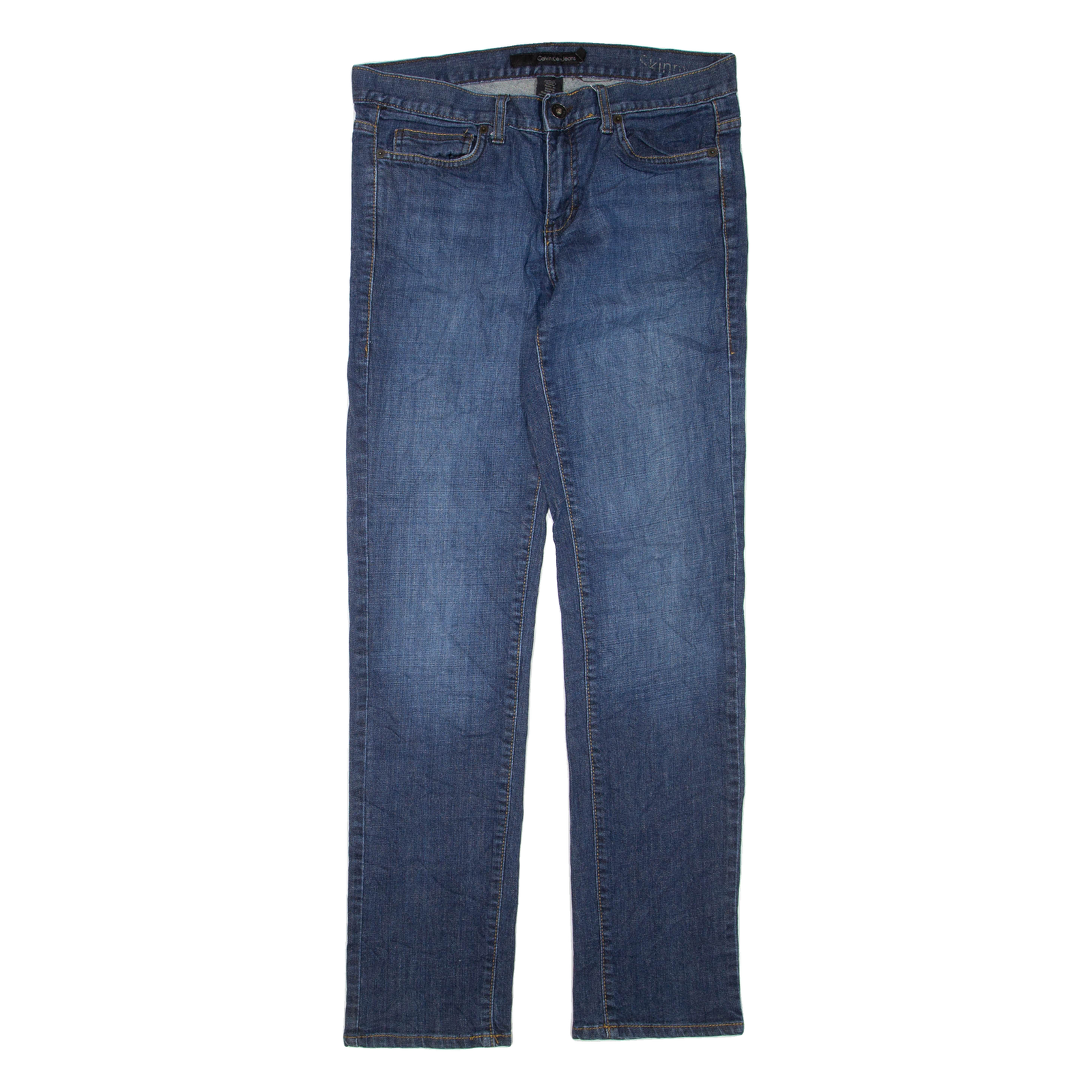 CALVIN KLEIN JEANS Womens Jeans Blue Regular Straight W29 L33 Refurbished - N/A refurbished available on Cerqular