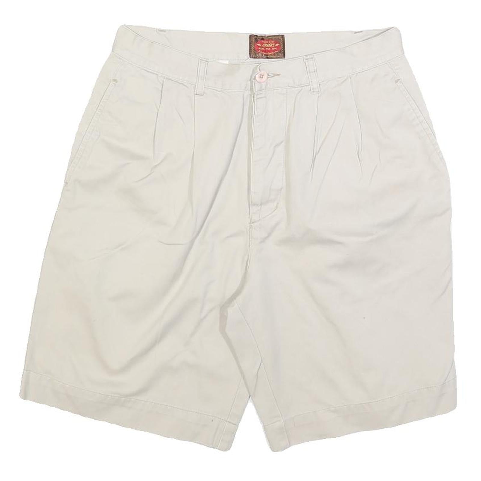 CREEKS Womens Shorts White Casual Cotton Blend M W30 Summer Relaxed Fit Refurbished - N/A refurbished available on Cerqular