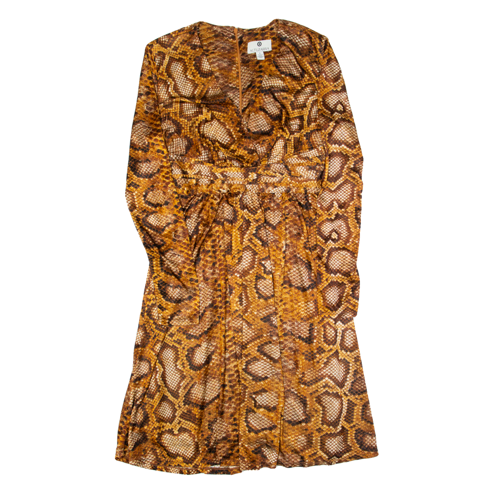 ALTUZARRA Womens Fit & Flare Dress Brown Animal Print Knee Length UK 8 Refurbished - N/A refurbished available on Cerqular