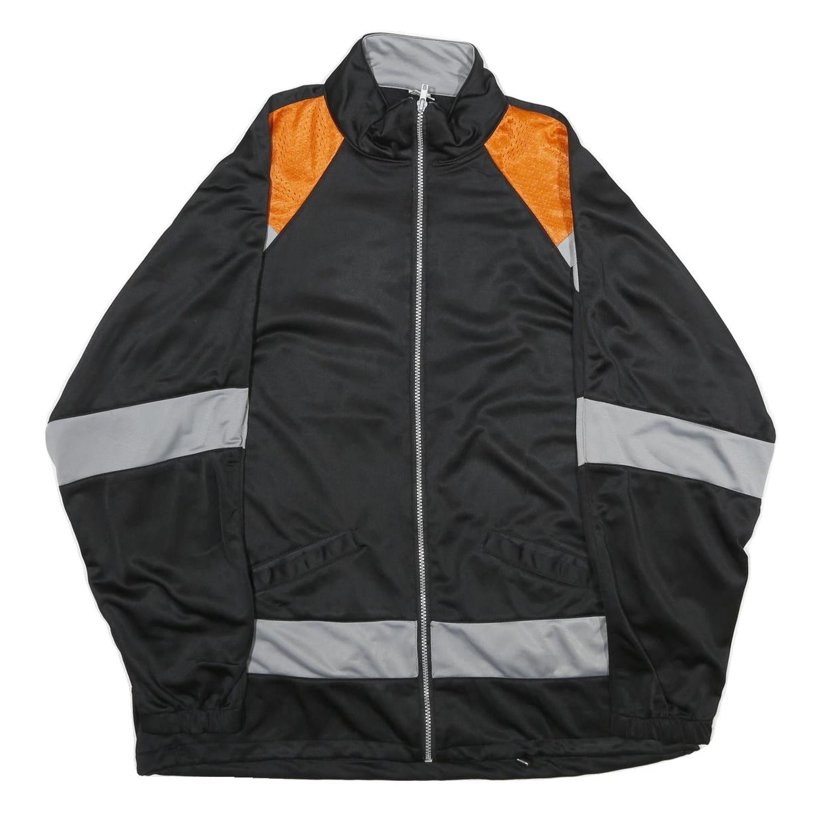 PLAYCREW Mens Black & Orange Sports Jacket XL Polyester Zip Lightweight Refurbished - N/A refurbished available on Cerqular