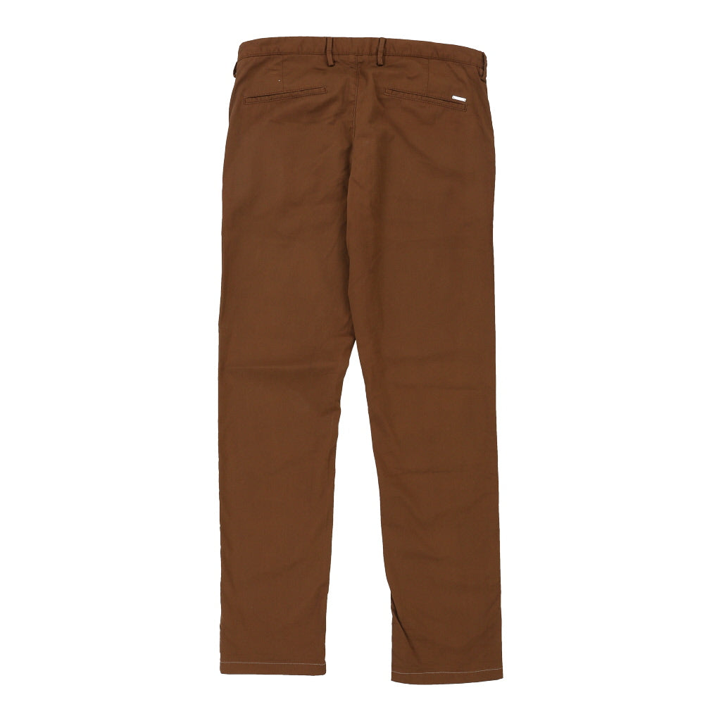 Hugo Boss Trousers - 34W 31L Brown Cotton Blend Refurbished - Thrifted (note: this is a term often used to describe second- refurbished available on Cerqular