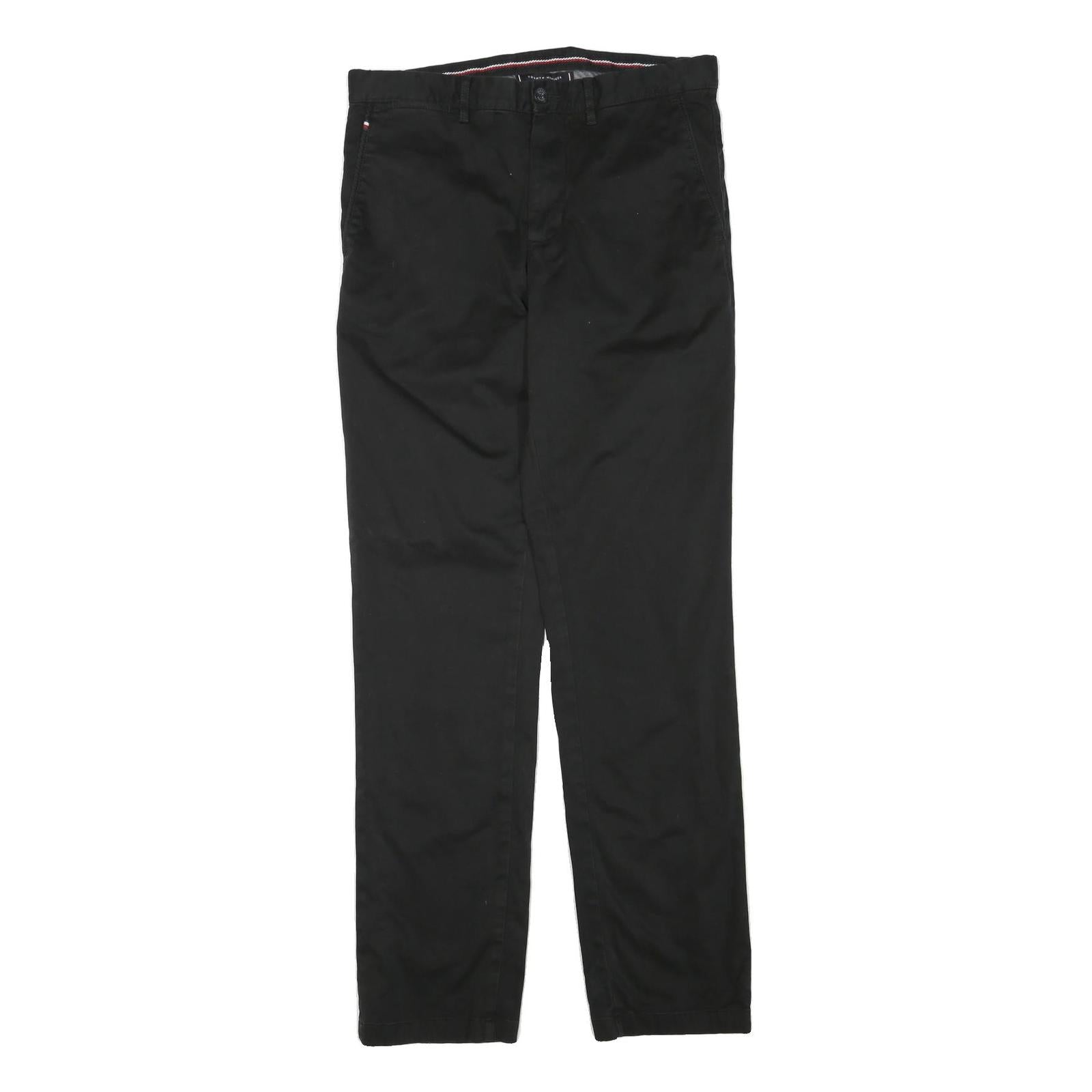 Buy TOMMY HILFIGER Mens Cotton Blend Black Regular Fit Straight Leg Trousers W30 L32 Refurbished - $41.59 TOMMY HILFIGER Mens Cotton Blend Black Regular Fit Straight Leg Trousers W30 L32 Refurbished - N/A refurbished available on Cerqular