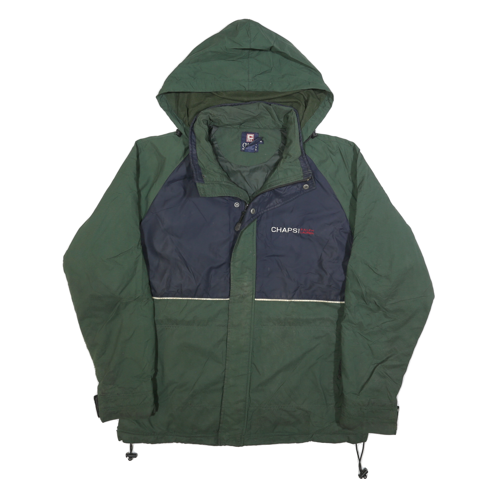 CHAPS RALPH LAUREN Mens Green & Navy Zip Jacket M Polyester Blend Casual Outdoor Refurbished - N/A refurbished available on Cerqular