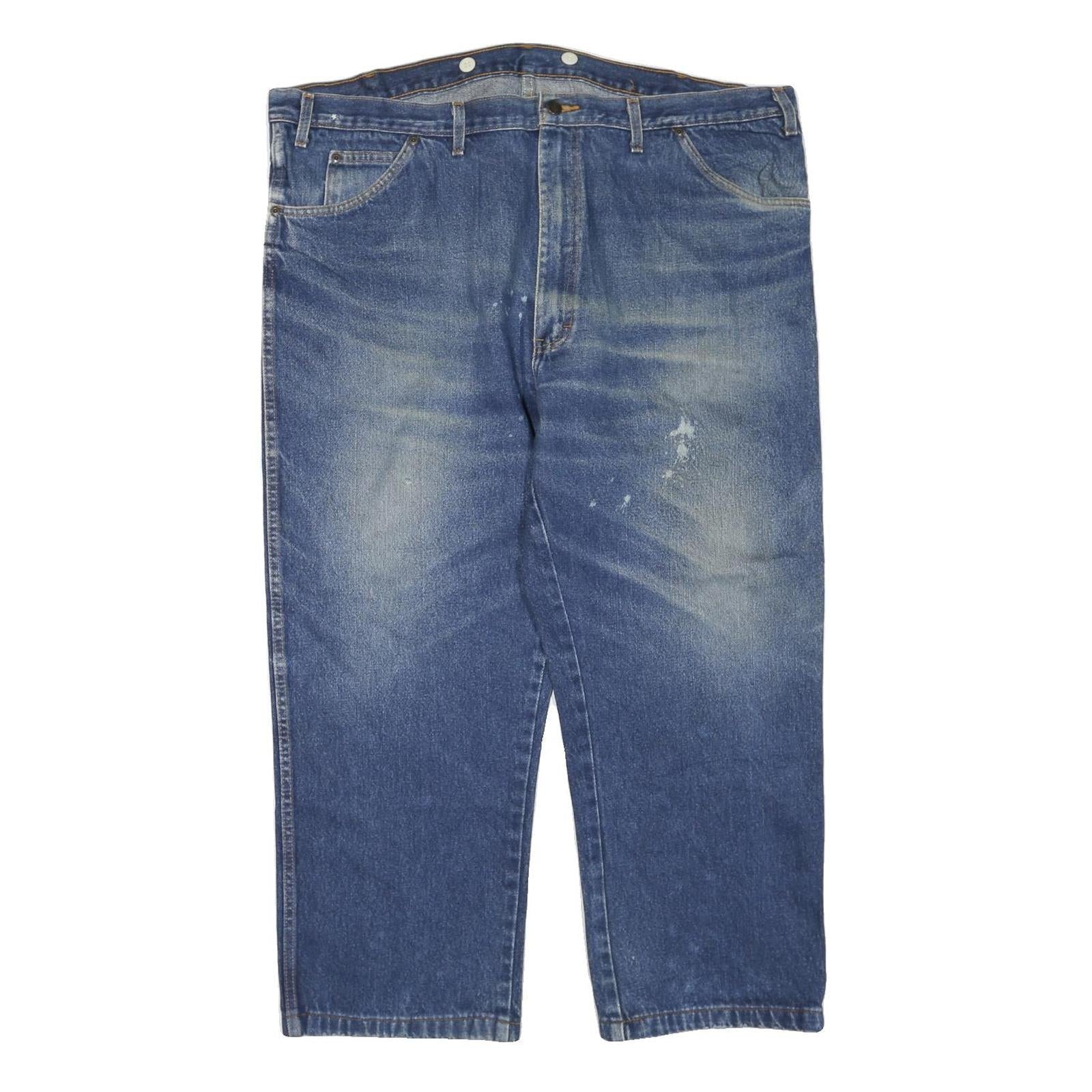 DICKIES Mens Blue Regular Fit Straight Leg Denim Woven Jeans W46 L27 Classic Zip Refurbished - N/A refurbished available on Cerqular