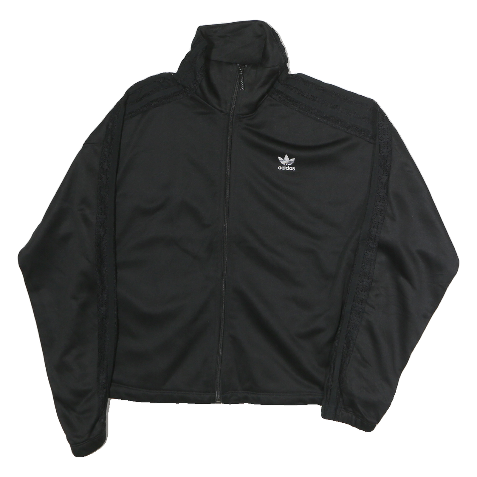 ADIDAS Womens Black Track Jacket UK 14 Polyester Zip Up Casual Sportswear Refurbished - N/A refurbished available on Cerqular