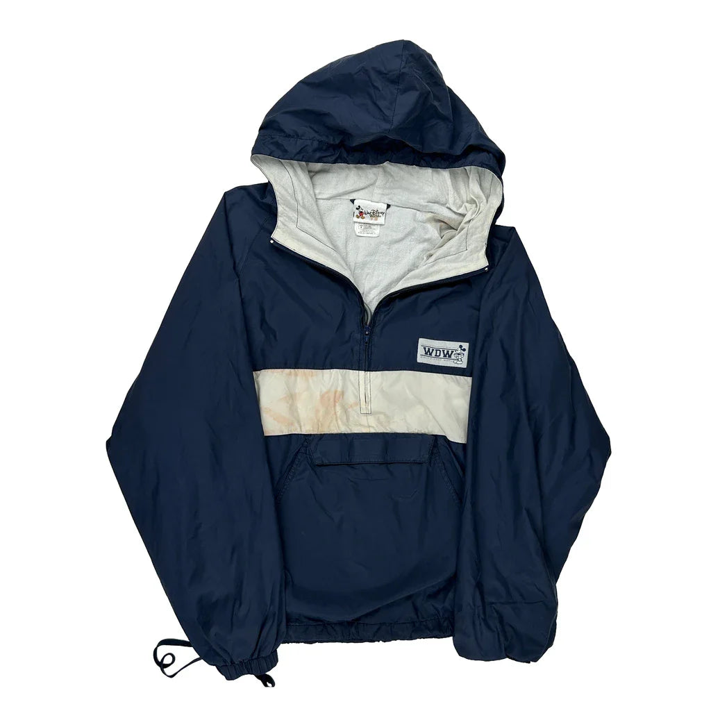 Walt Disney World Disney Graphic Windbreaker - Small White Nylon Refurbished - Thrifted (note: this is a term often used to describe second- refurbished available on Cerqular