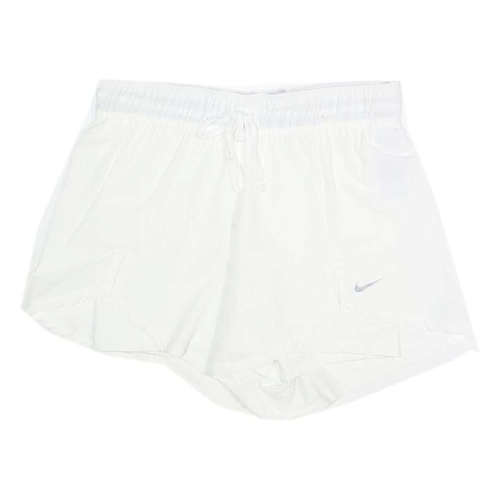 NIKE Womens White Casual Shorts S W28 Lightweight Polyester Drawstring Refurbished - N/A refurbished available on Cerqular