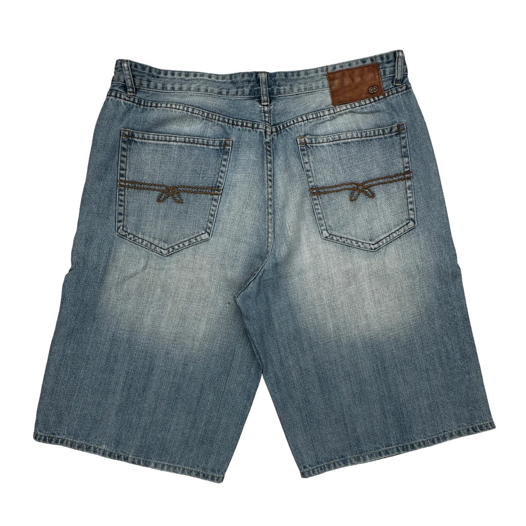 Ecko Unltd Denim Shorts - 40W 12L Light Wash Cotton Refurbished - Thrifted (note: this is a term often used to describe second- refurbished available on Cerqular