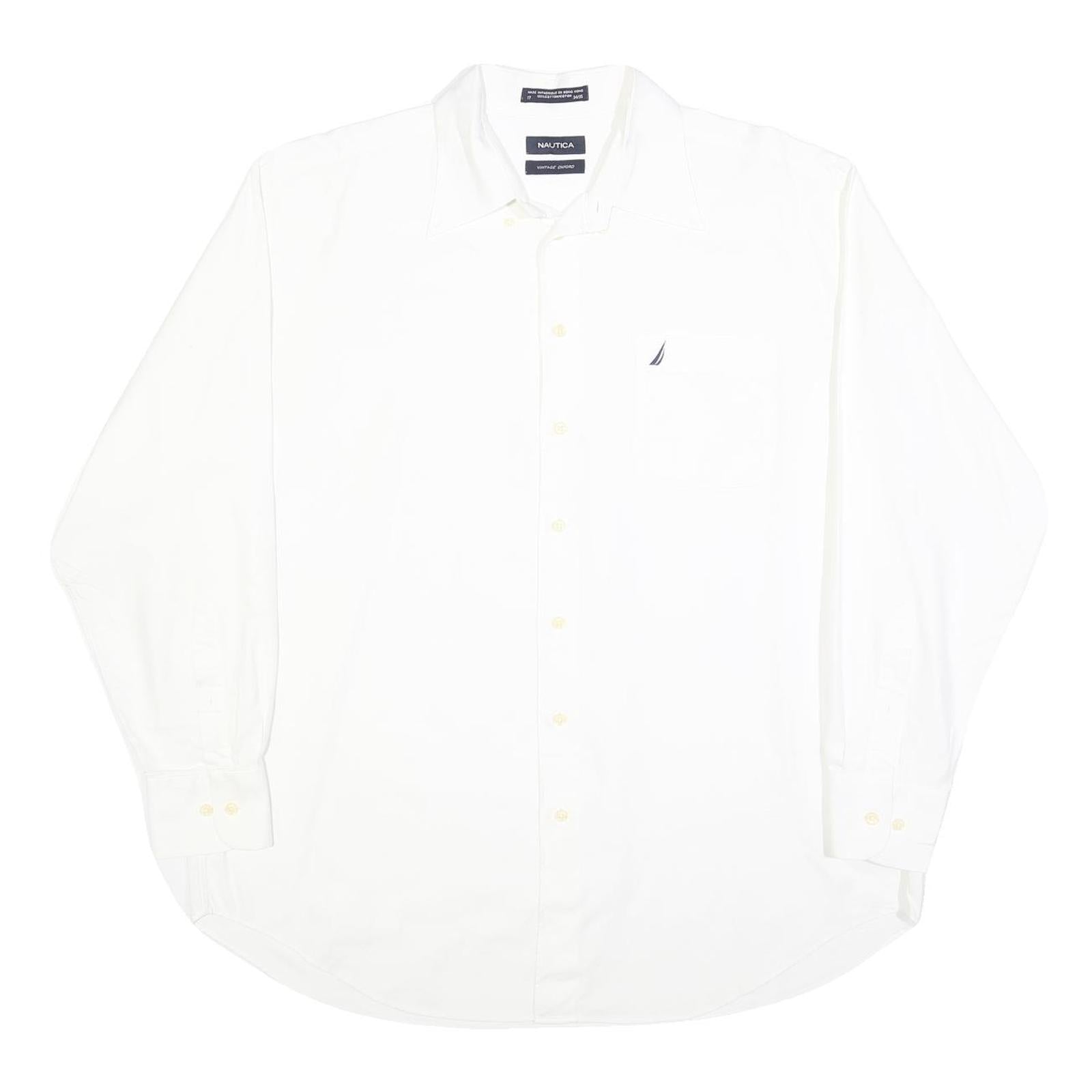 Buy NAUTICA Mens White XL Classic Fit Cotton Blend Shirt Long Sleeve Button Plain Refurbished - $25.99 NAUTICA Mens White XL Classic Fit Cotton Blend Shirt Long Sleeve Button Plain Refurbished - N/A refurbished available on Cerqular
