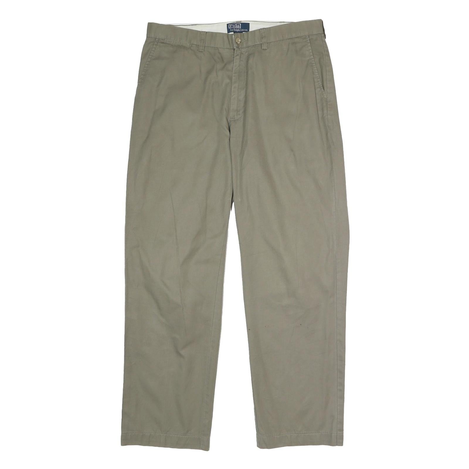 POLO RALPH LAUREN Mens Cotton Beige Classic Straight Trousers W34 L32 Casual Refurbished - N/A refurbished available on Cerqular