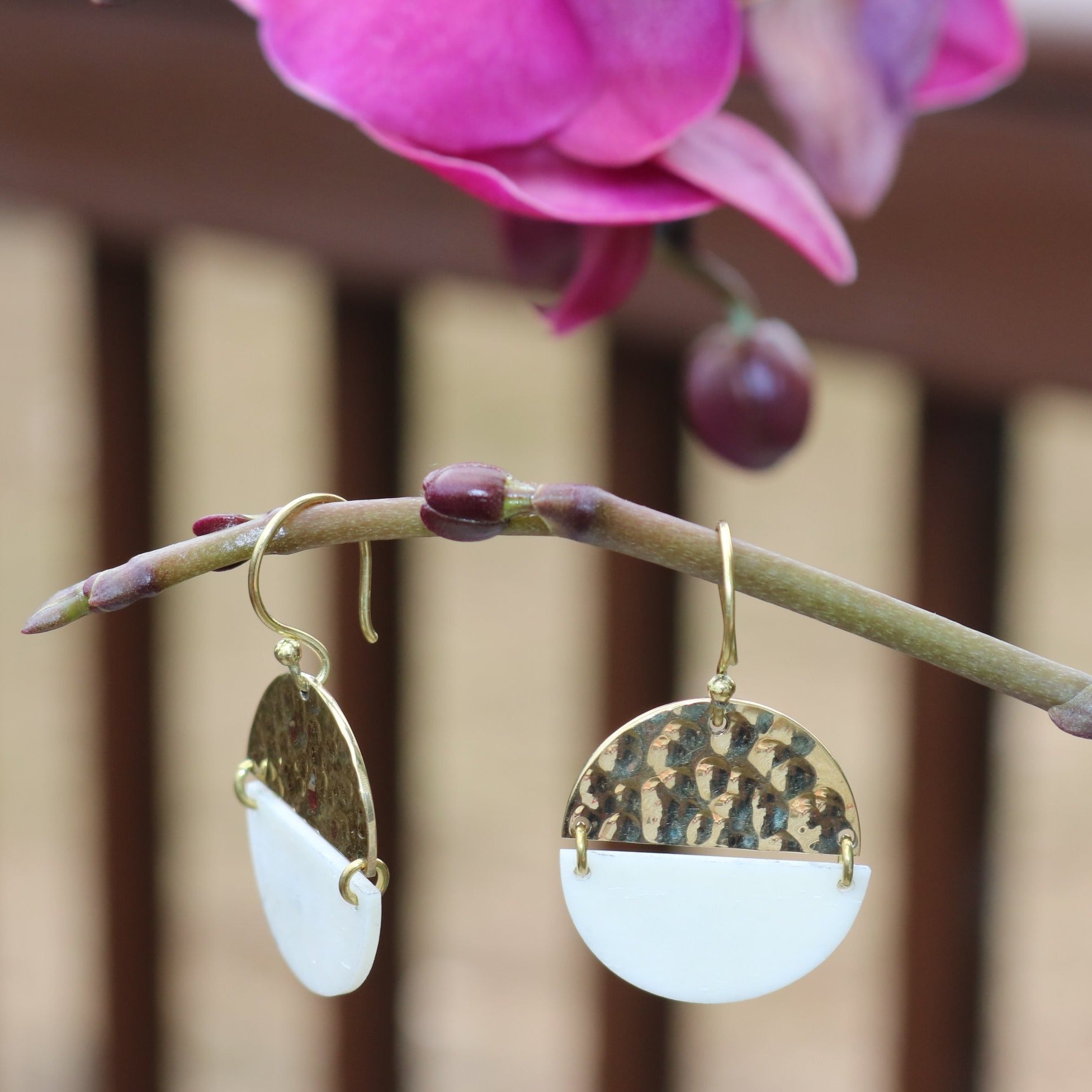 Jamila Dangle Earring | Material: Polished Brass Refurbished - N/A refurbished available on Cerqular