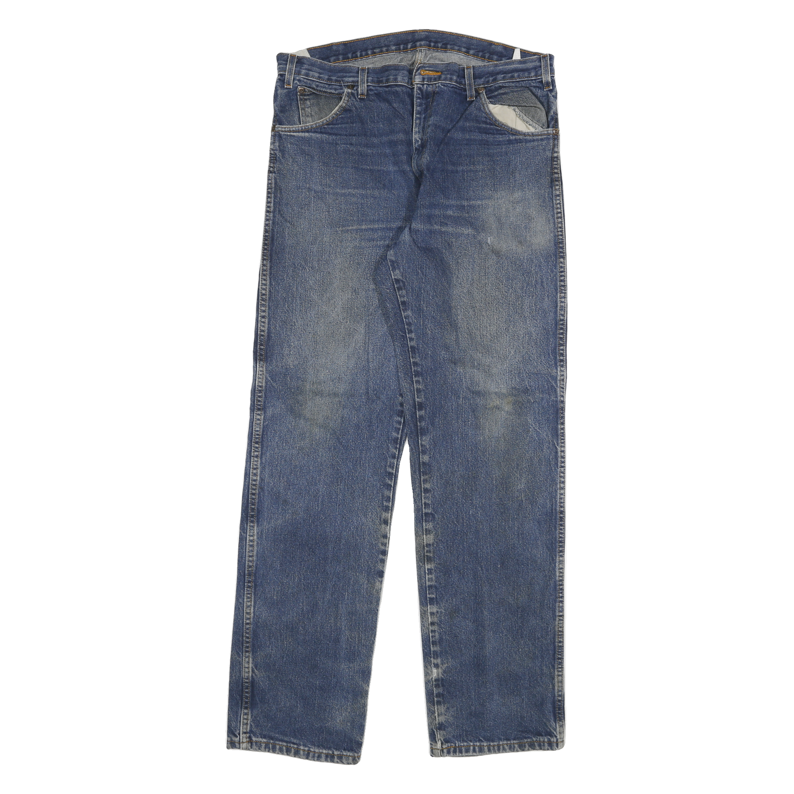 DICKIES Mens Jeans Blue Regular Straight Denim Medium W36 L34 Workwear Zip Refurbished - N/A refurbished available on Cerqular