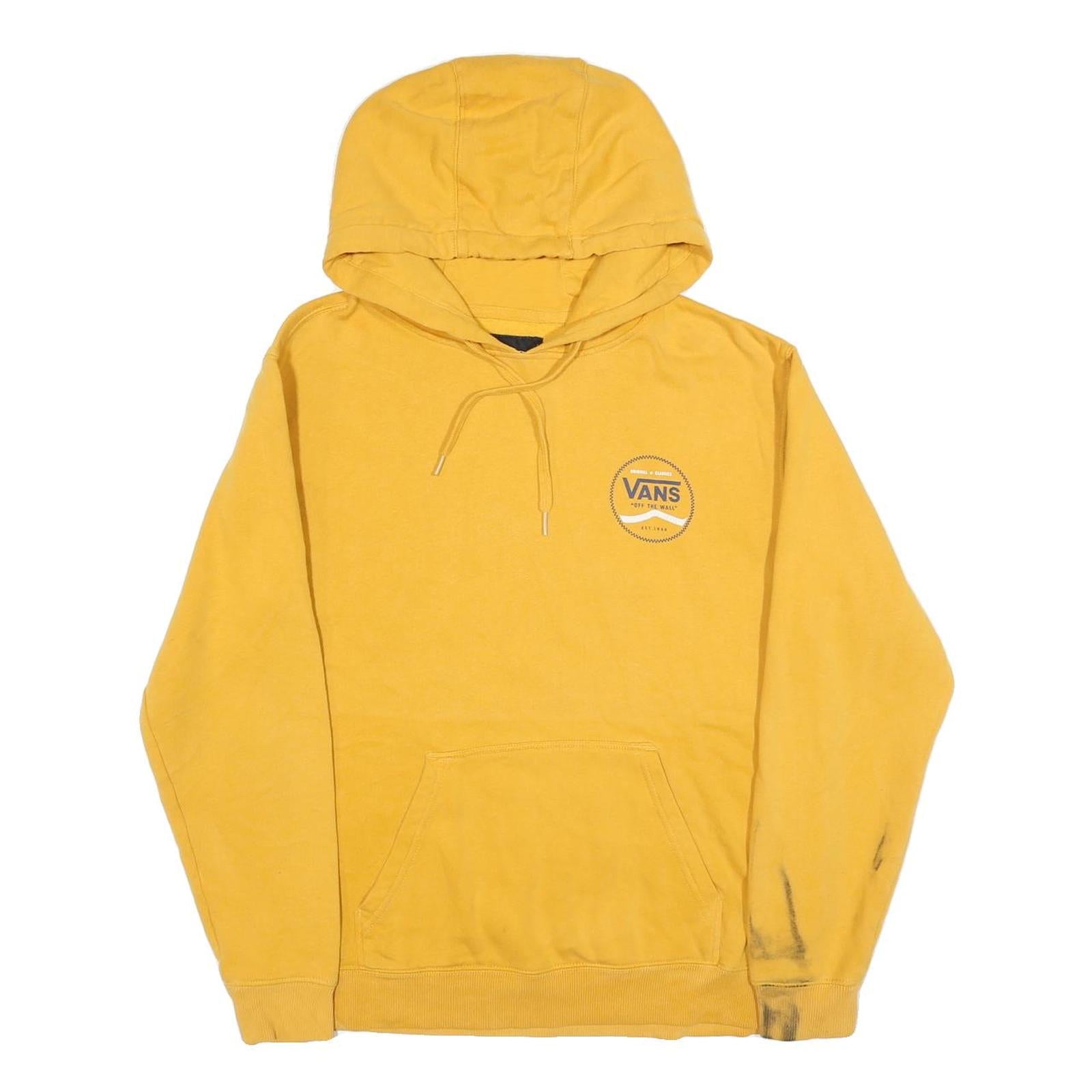 Buy VANS Mens Yellow Pullover Hoodie S Off The Wall Logo Cotton Blend Casual Refurbished - $32.49 VANS Mens Yellow Pullover Hoodie S Off The Wall Logo Cotton Blend Casual Refurbished - N/A refurbished available on Cerqular