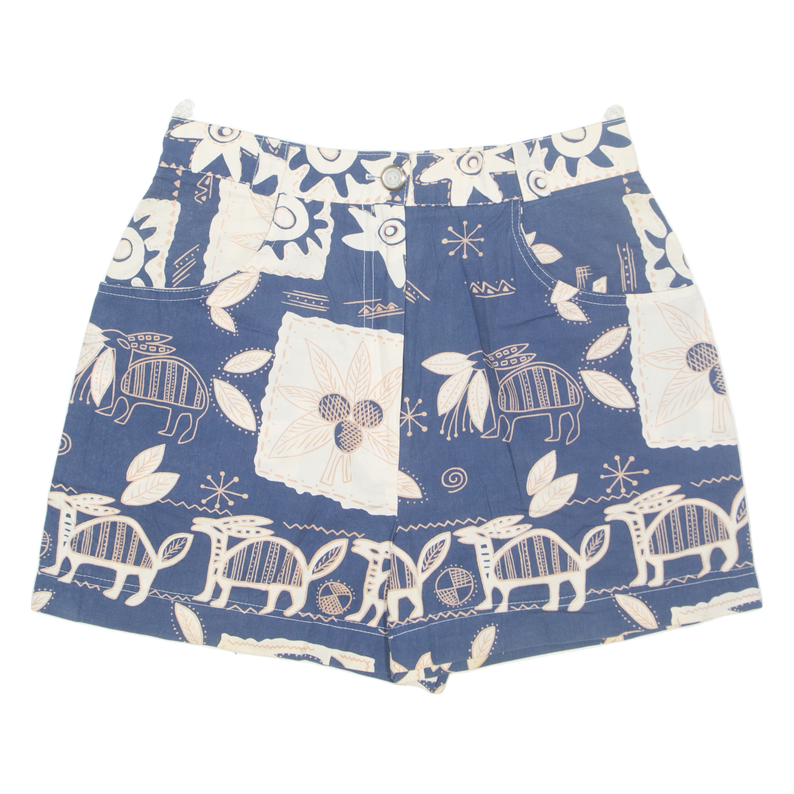 Womens Chino Shorts Blue 90s Floral S W27 Refurbished - N/A refurbished available on Cerqular