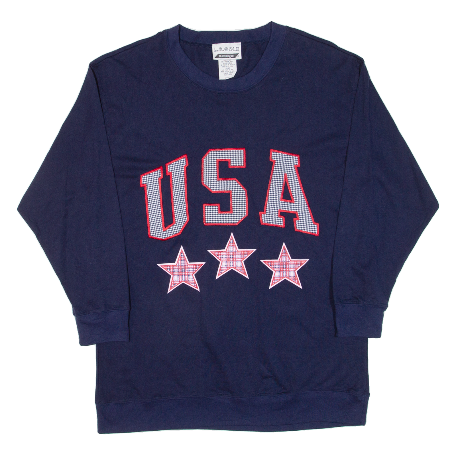 L.A.GOLD Usa Mens T-Shirt Blue Long Sleeve 90s USA S Refurbished - N/A refurbished available on Cerqular