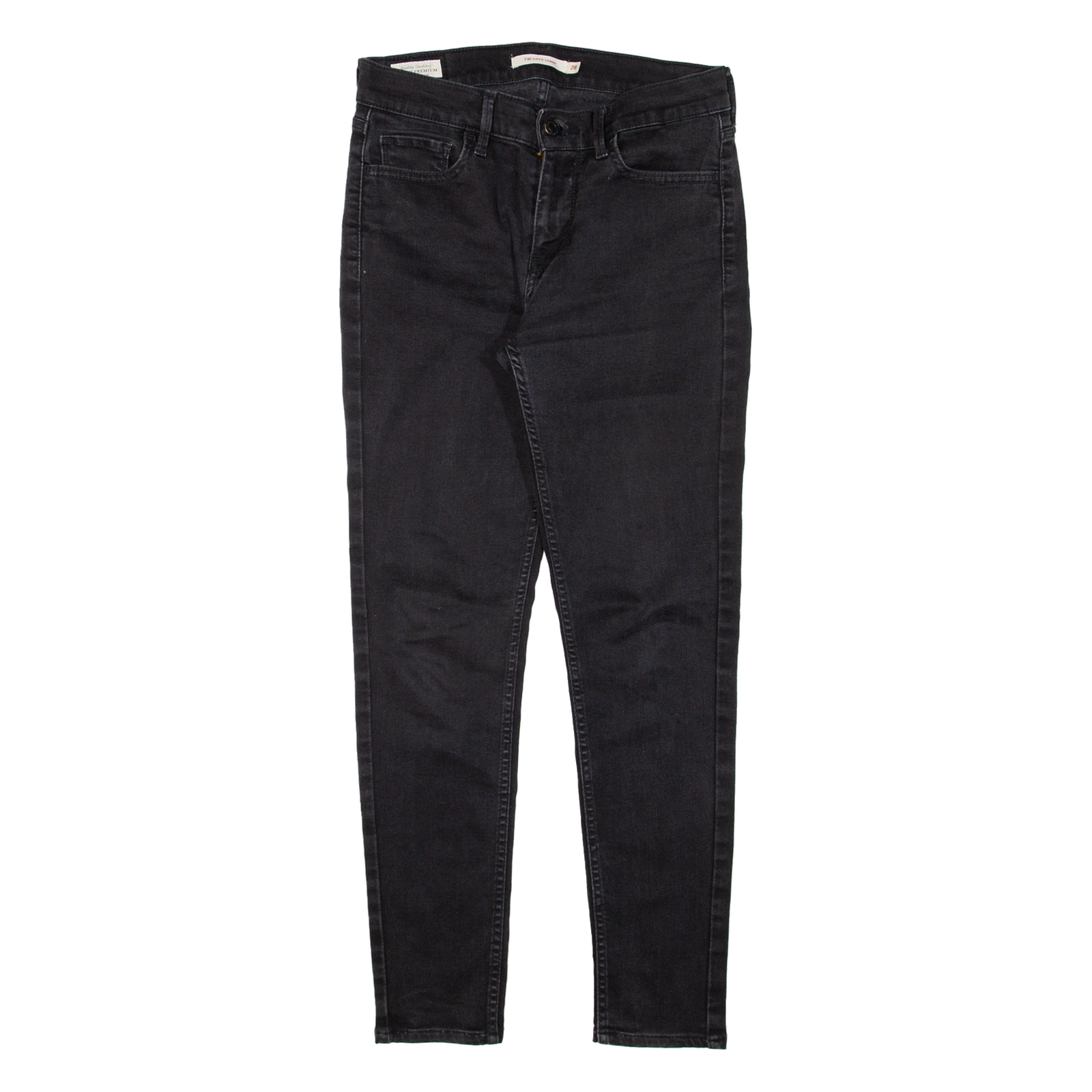 LEVI'S 710 BIG E Womens Jeans Black Slim Skinny W28 L26 Refurbished - N/A refurbished available on Cerqular