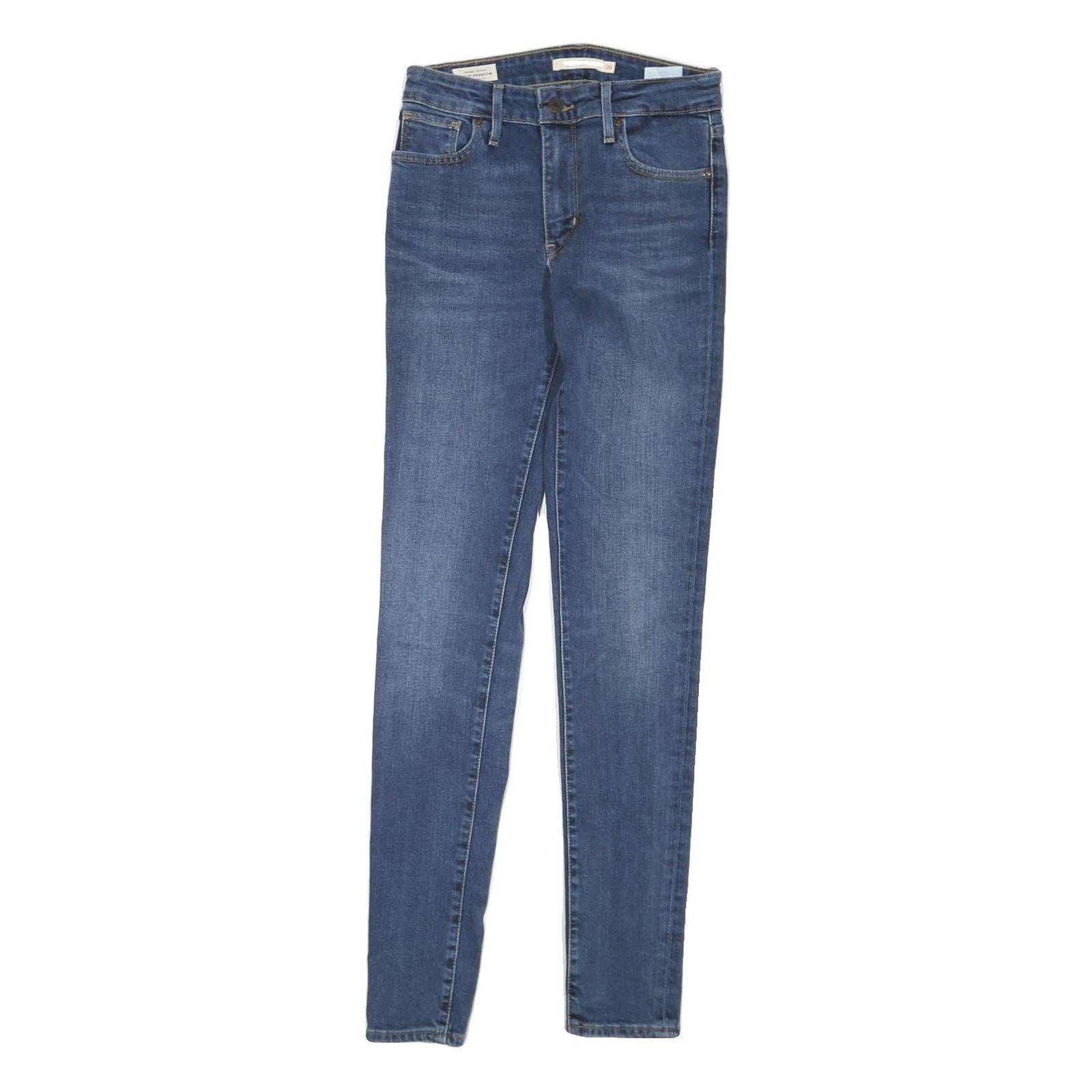 LEVI'S Womens Blue Regular Skinny Denim Medium Wash Jeans W26 L31 Classic Zip Refurbished - N/A refurbished available on Cerqular