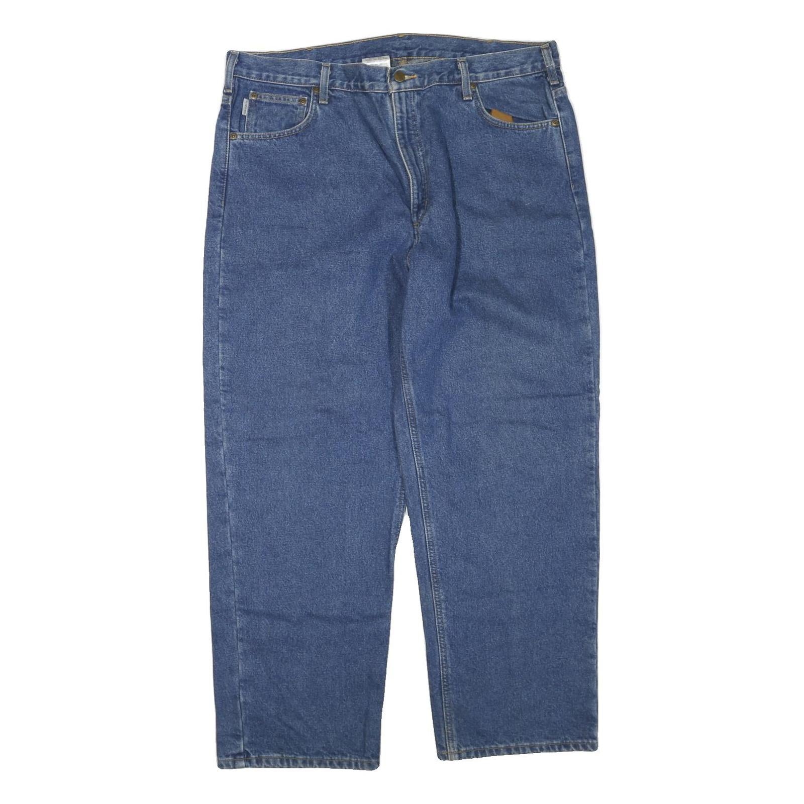 CARHARTT Mens Regular Fit Blue Denim Jeans W40 L30 Zip Closure Classic Style Refurbished - N/A refurbished available on Cerqular
