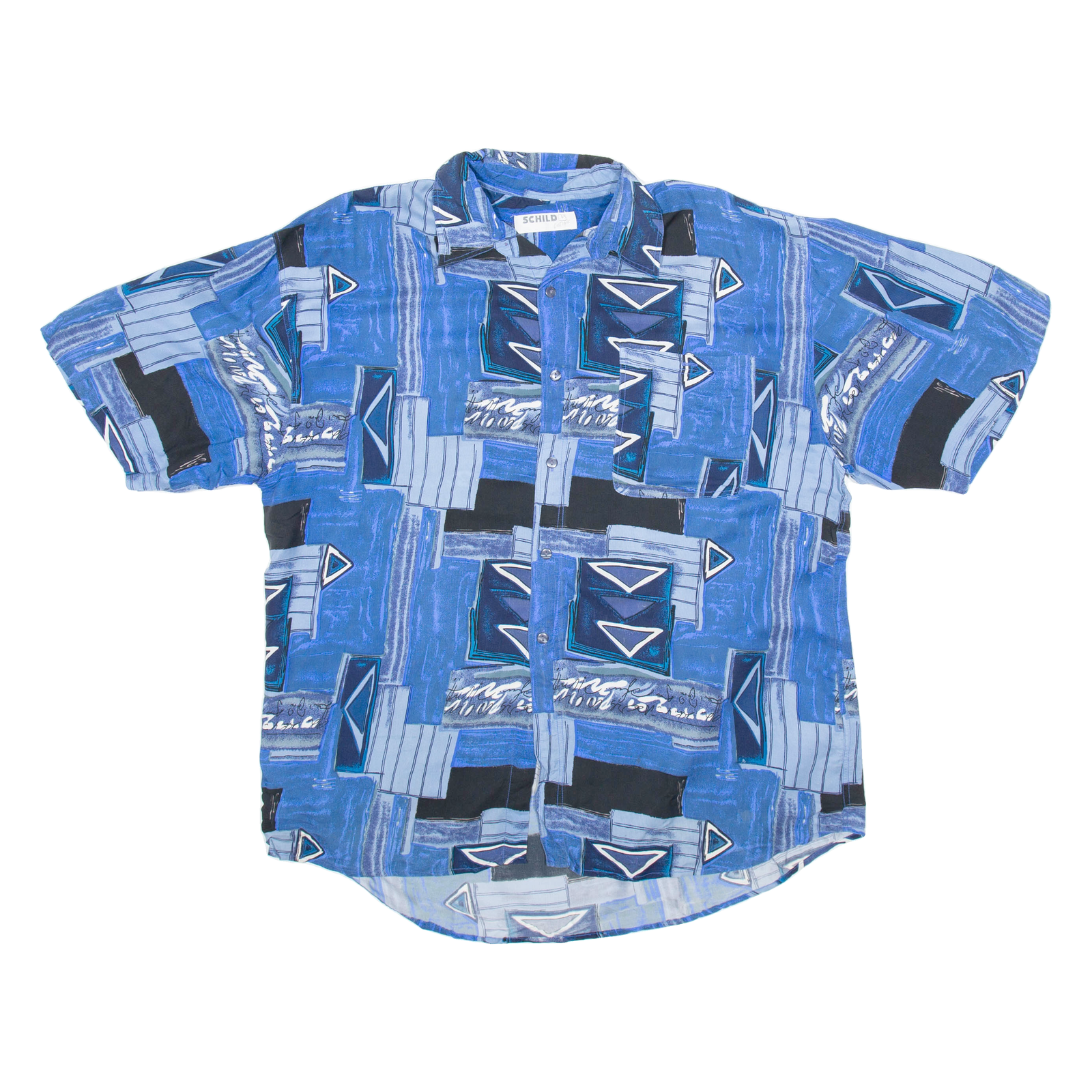 SCHILD Mens Shirt Blue Crazy Pattern XL Refurbished - N/A refurbished available on Cerqular