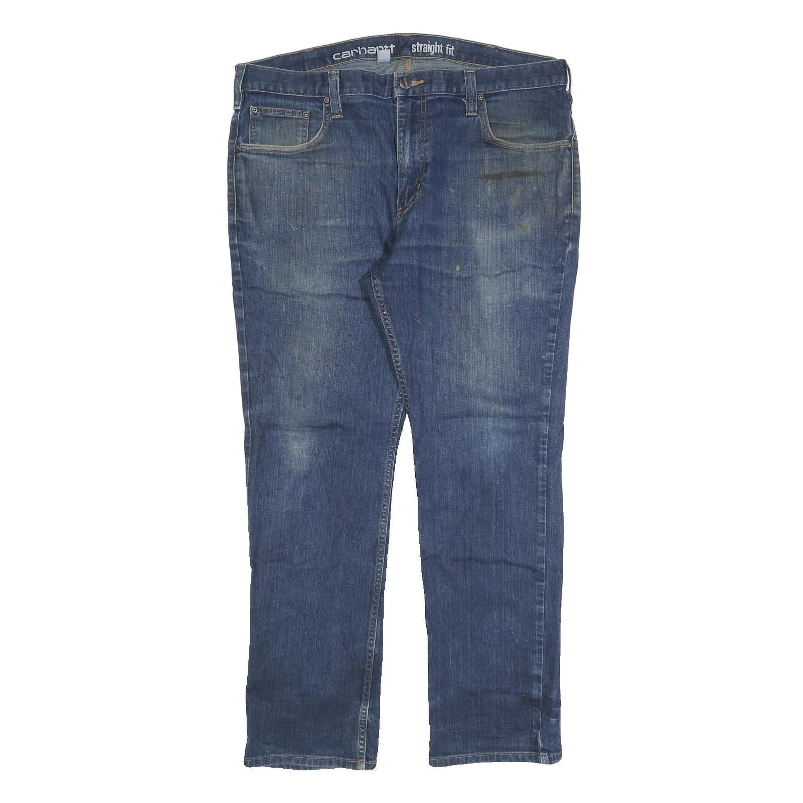 CARHARTT Mens Relaxed Straight Denim Blue W38 L30 Casual Workwear Zip Jeans Refurbished - N/A refurbished available on Cerqular