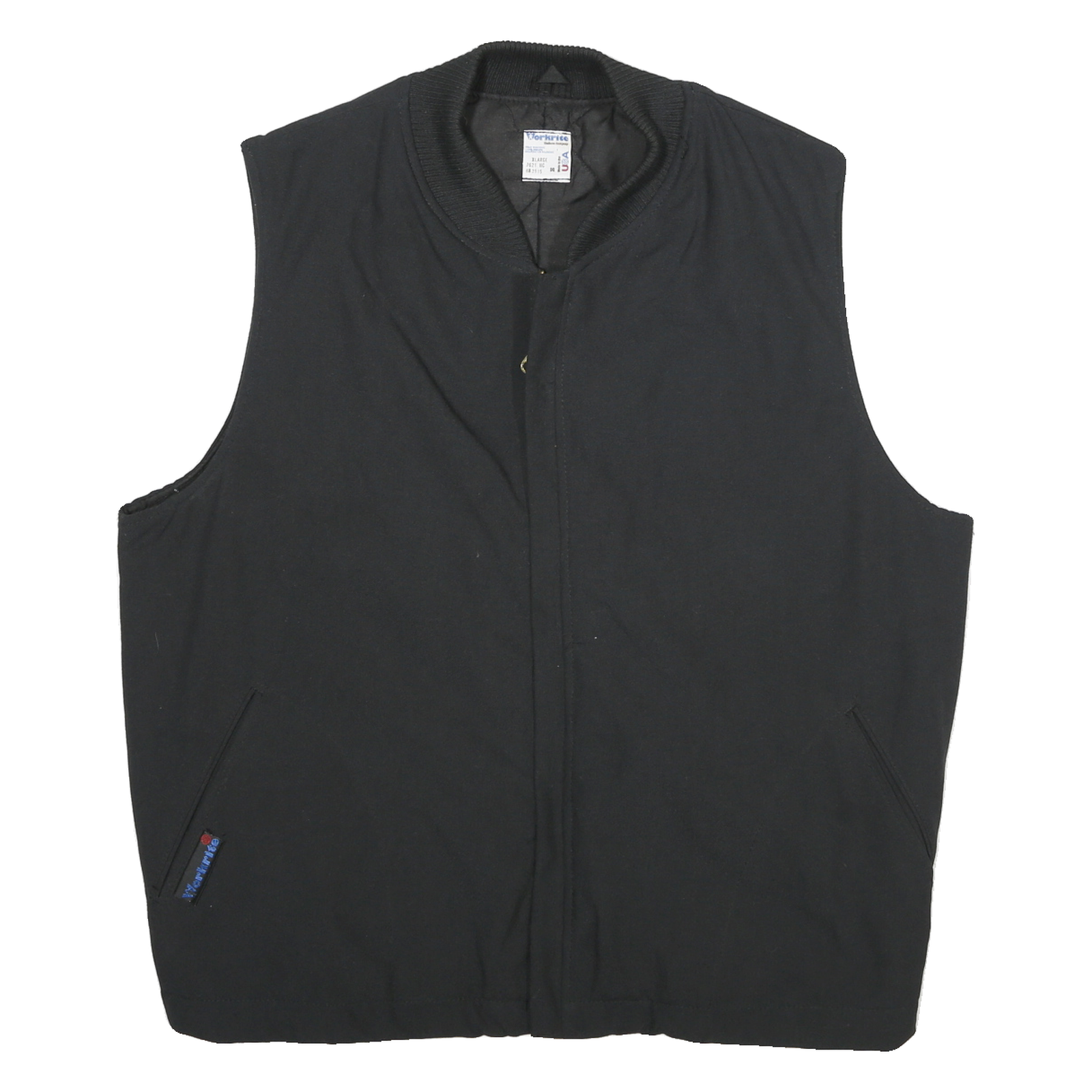 WORKRITE Mens Black Zip Jacket XL Polyester Blend Plain Workwear Refurbished - N/A refurbished available on Cerqular
