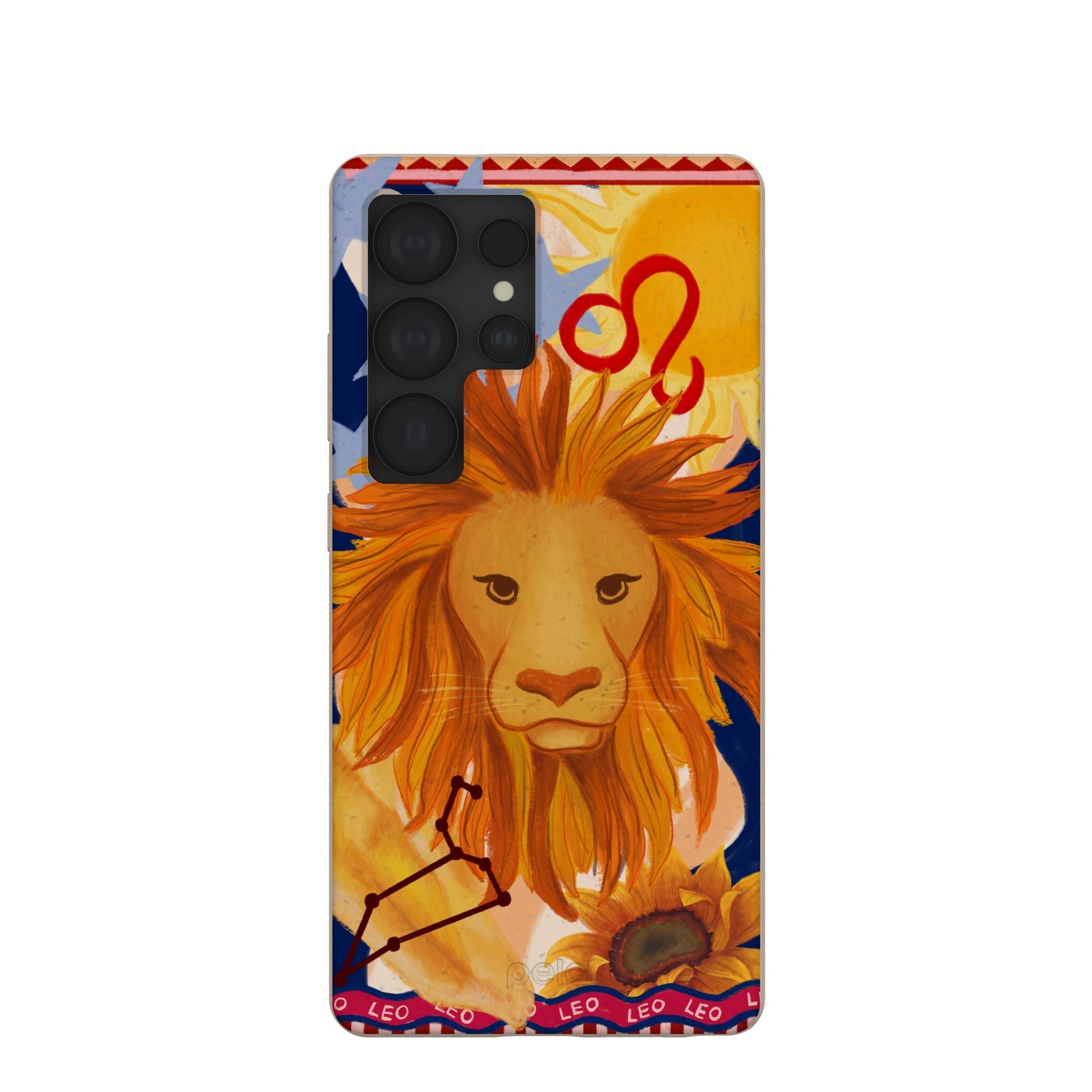 Seashell Leo Lion Samsung Galaxy S25 Ultra Case Refurbished - Pela Case refurbished available on Cerqular