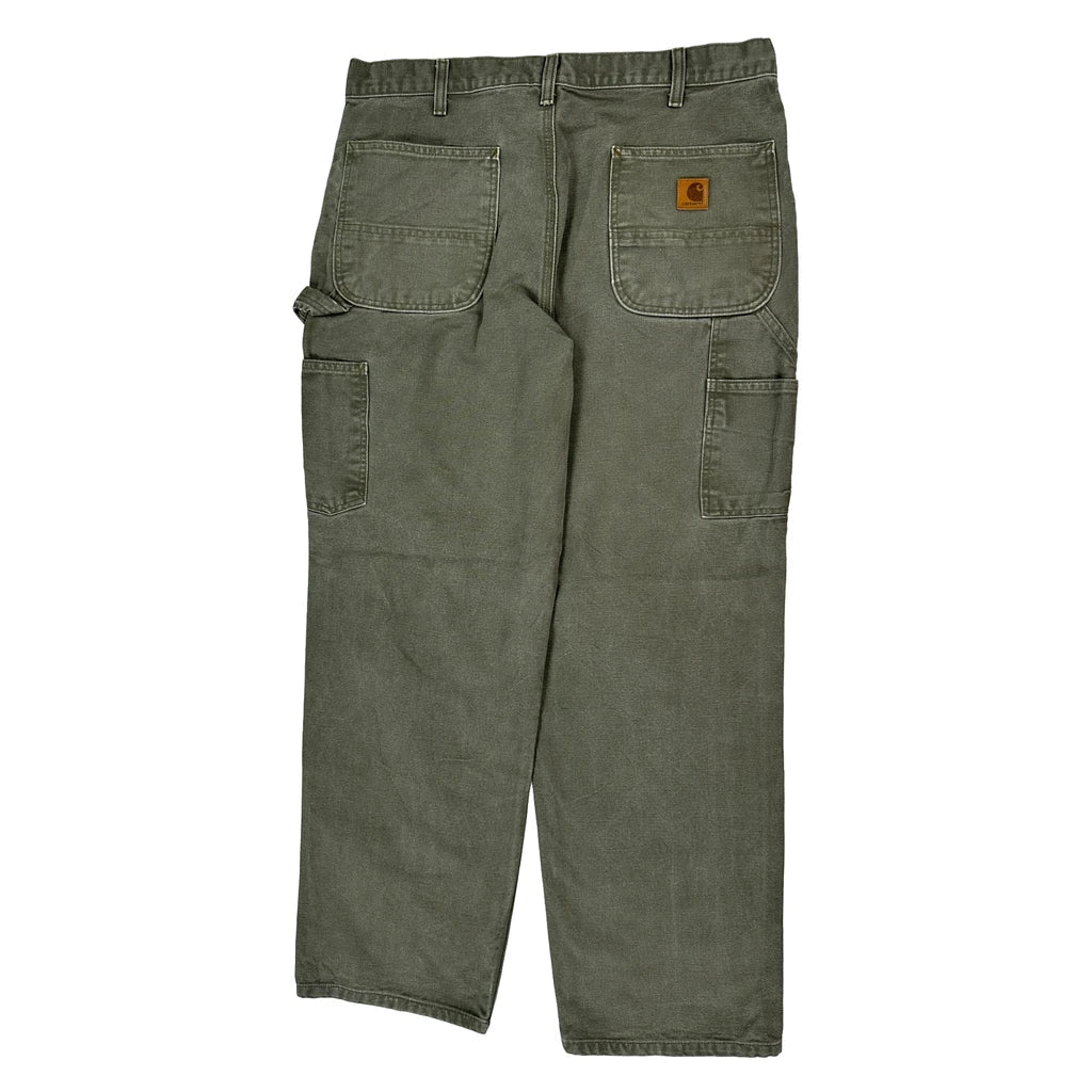 Buy Carhartt Carpenter Trousers - 36W 32L Green Cotton Refurbished - $87.09 Carhartt Carpenter Trousers - 36W 32L Green Cotton Refurbished - Thrifted (note: this is a term often used to describe second- refurbished available on Cerqular