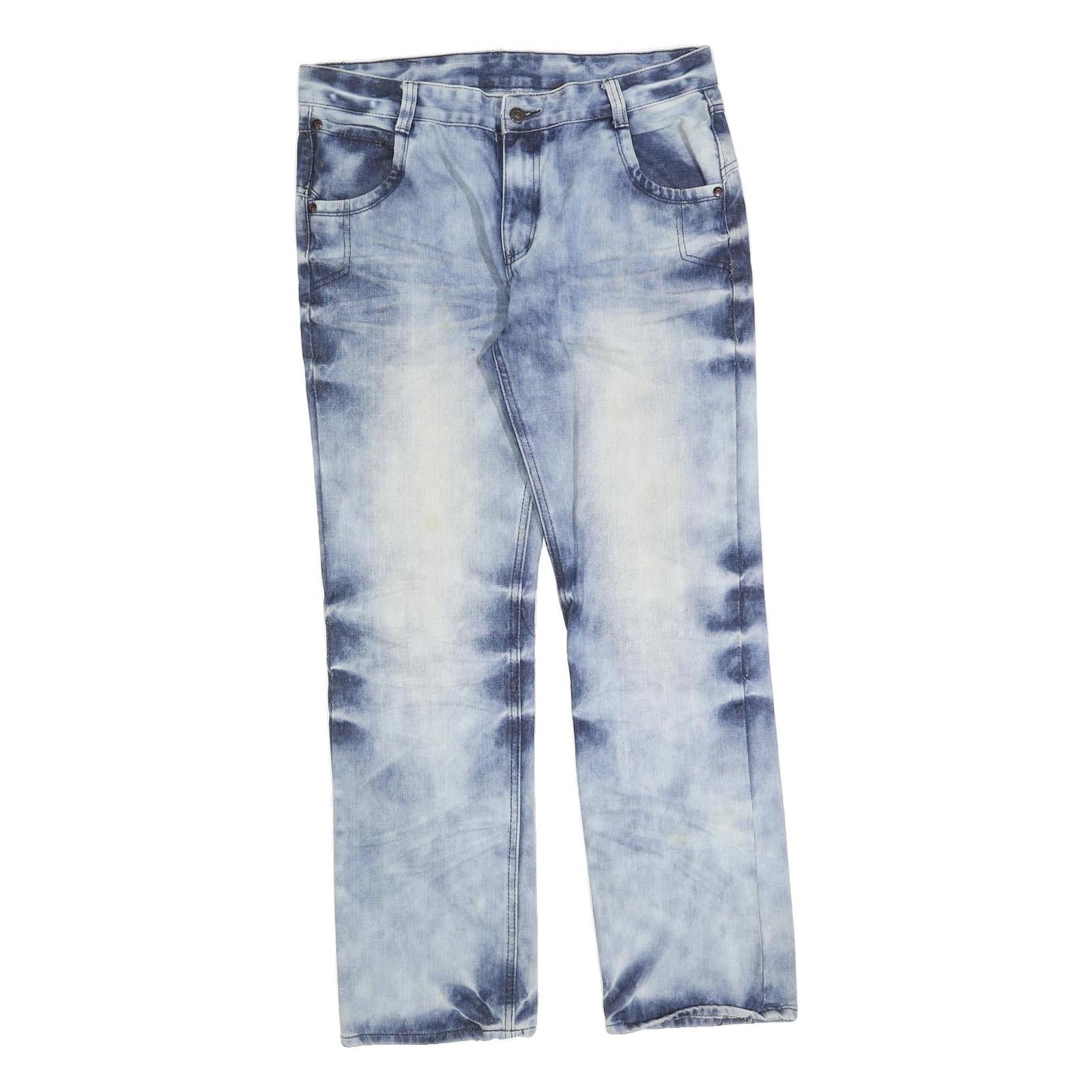 WINTOP Mens Regular Blue Denim Light Wash Jeans W32 L30 Casual Fit Cotton Blend Refurbished - N/A refurbished available on Cerqular