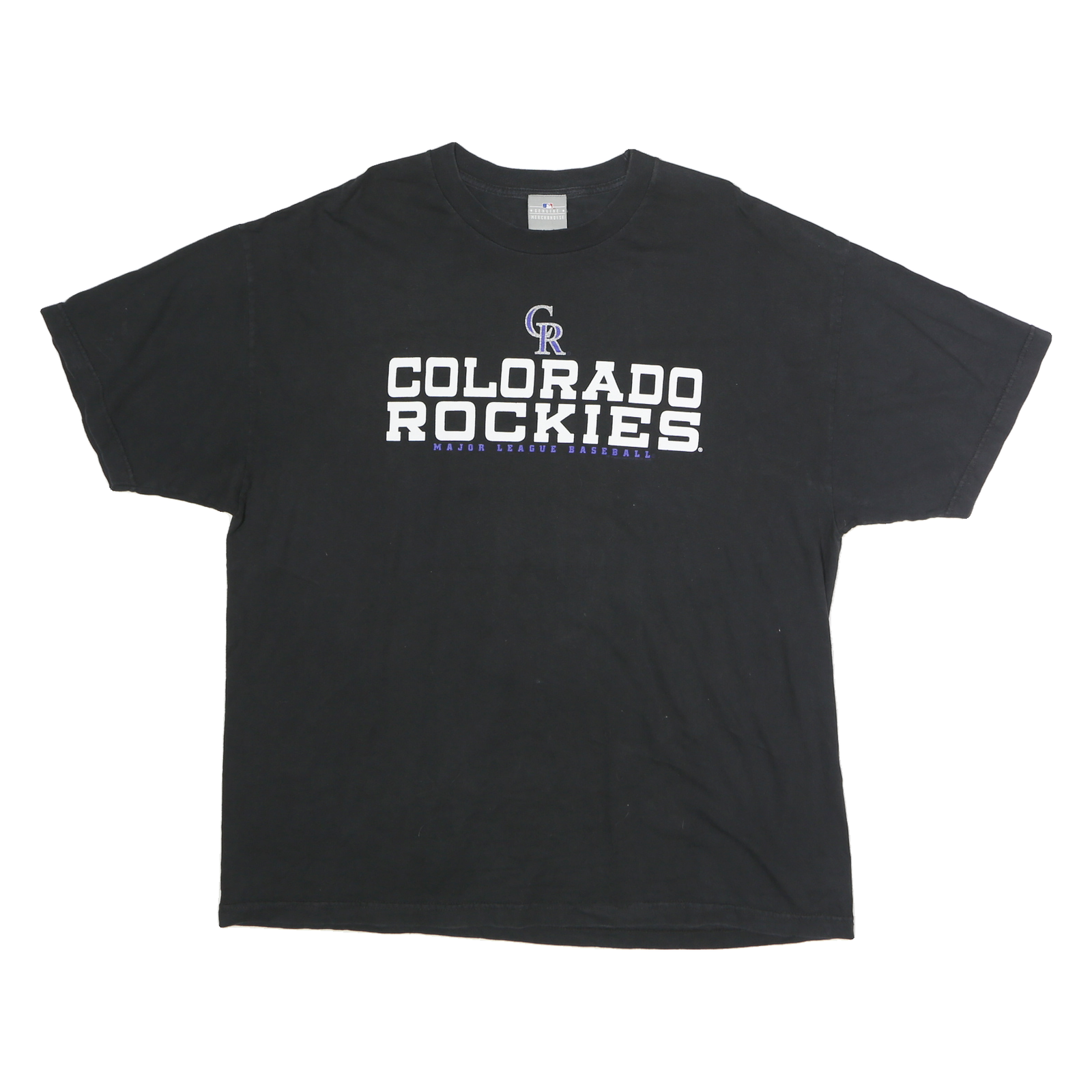 GENUINE MERCHANDISE Mens Black Colorado Rockies Graphic T-Shirt 2XL Short Sleeve Refurbished - N/A refurbished available on Cerqular